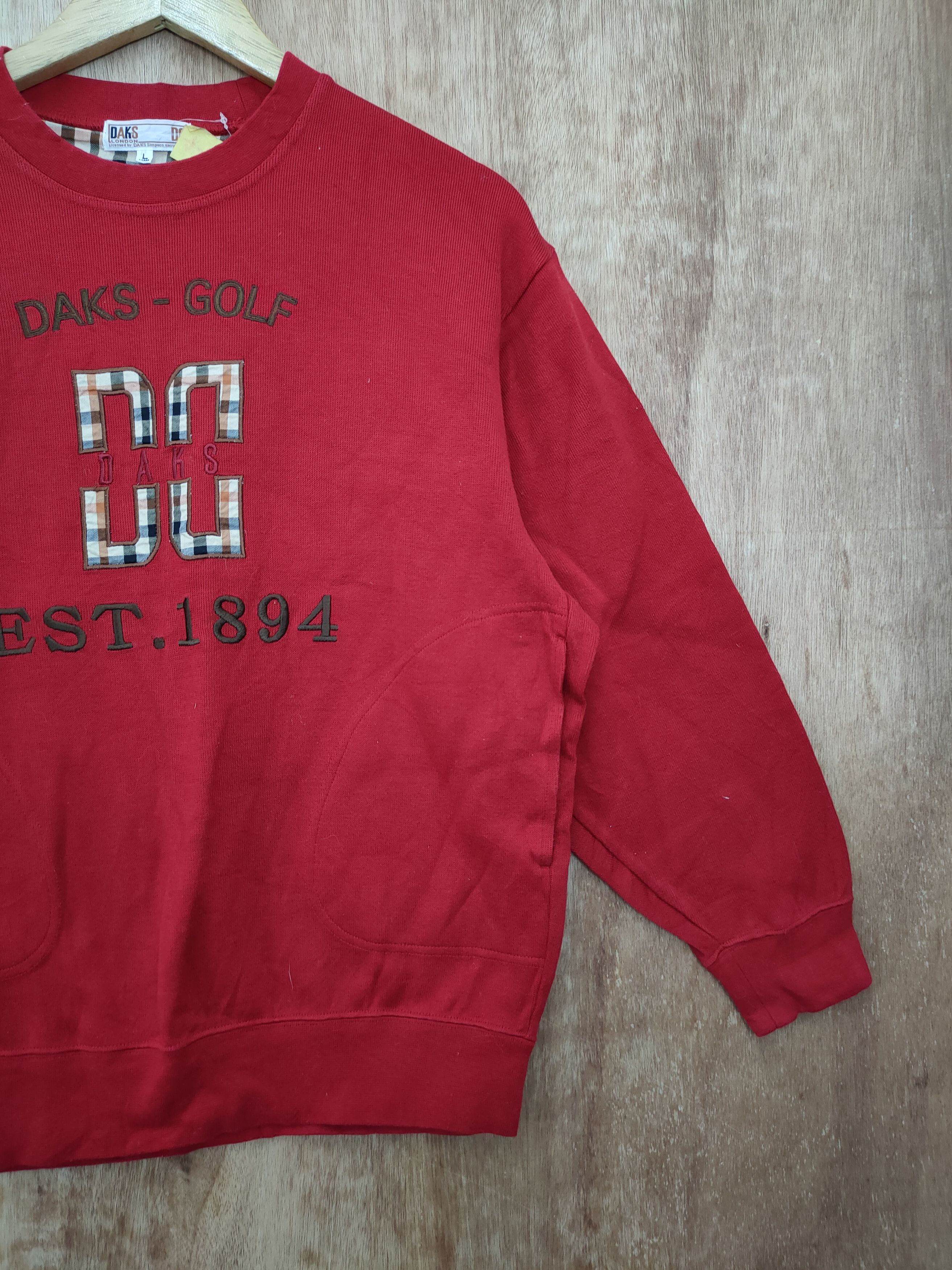 DAKS DL Daks sweatshirt golf red like burberry #444 Size US M / EU 48-50 / 2 - 3 Thumbnail