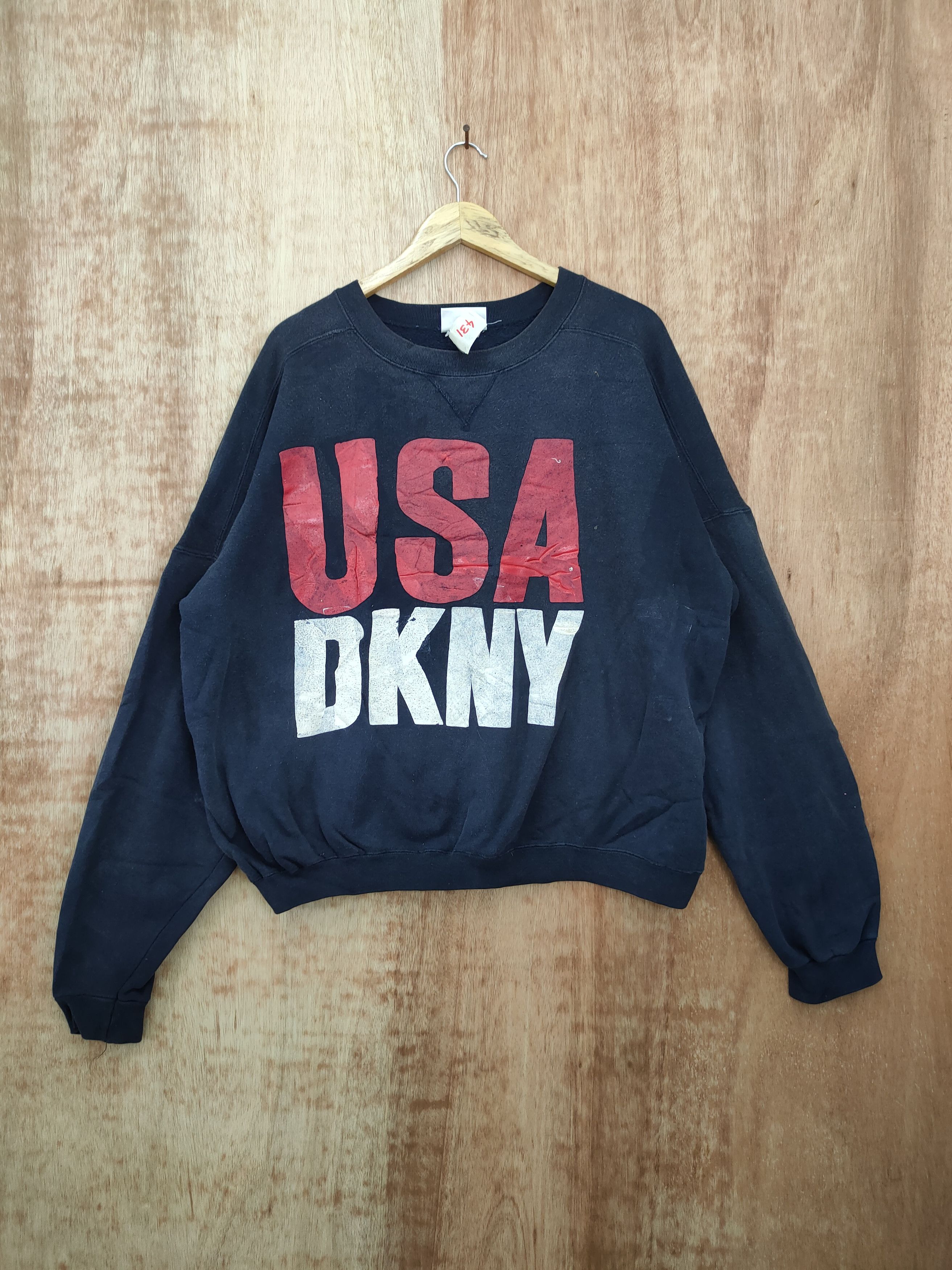 DKNY DL DKNY USA big spell dirty thrashed baggie sweatshirt #431 Size US L / EU 52-54 / 3 - 1 Thumbnail