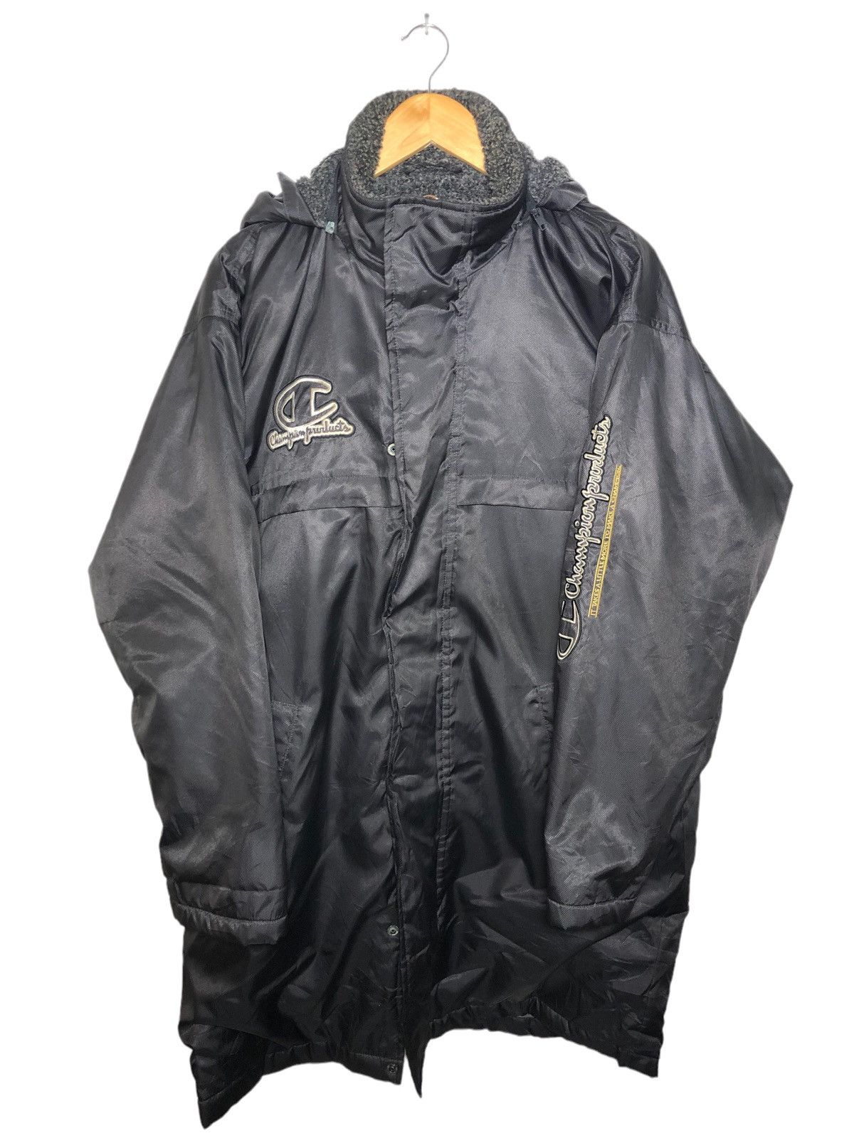 Champion × Vintage Vintage Champion Big logo long jacket Size US XL / EU 56 / 4 - 2 Thumbnail