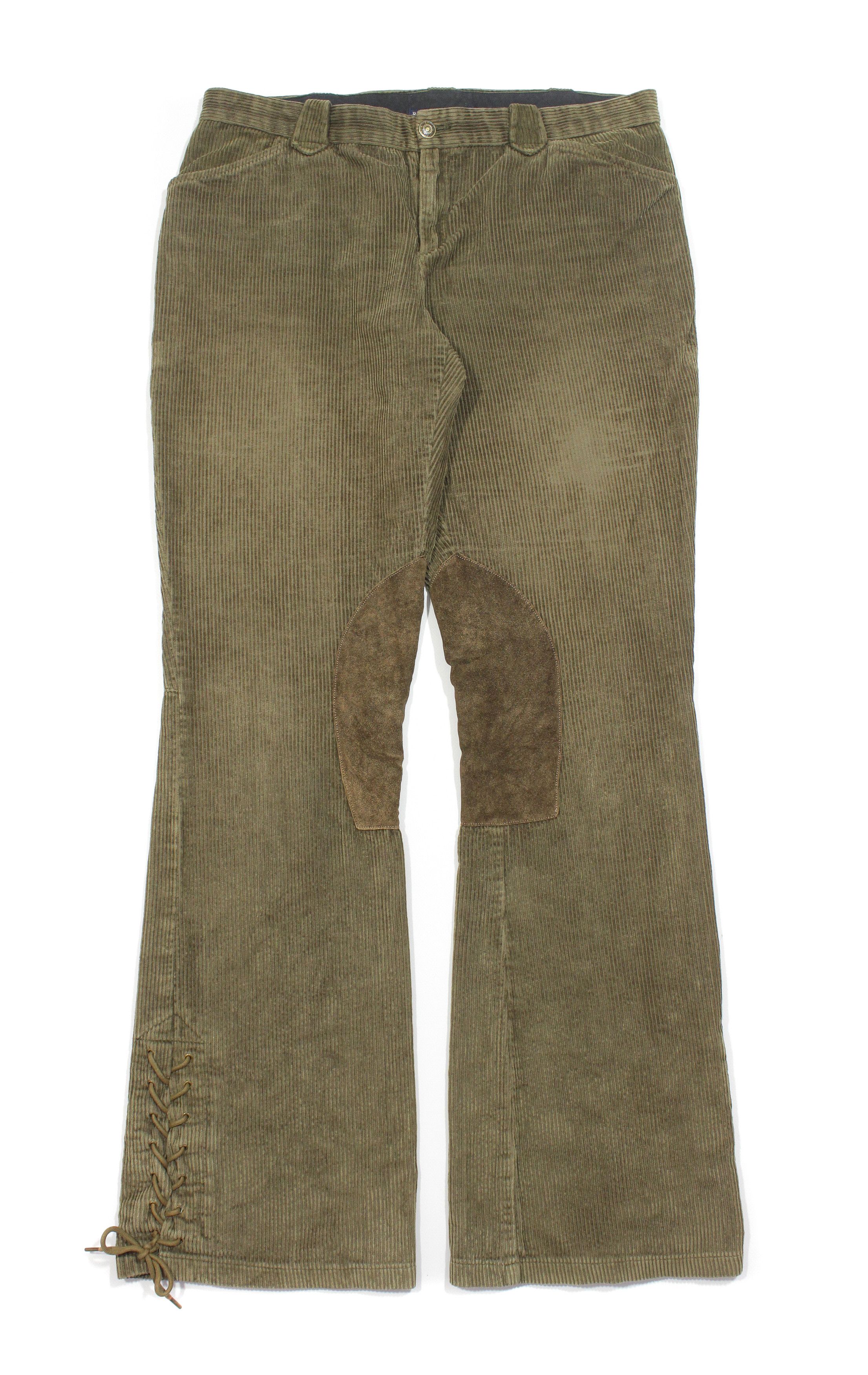 Laced Corduroy Bootcut Pants Vintage