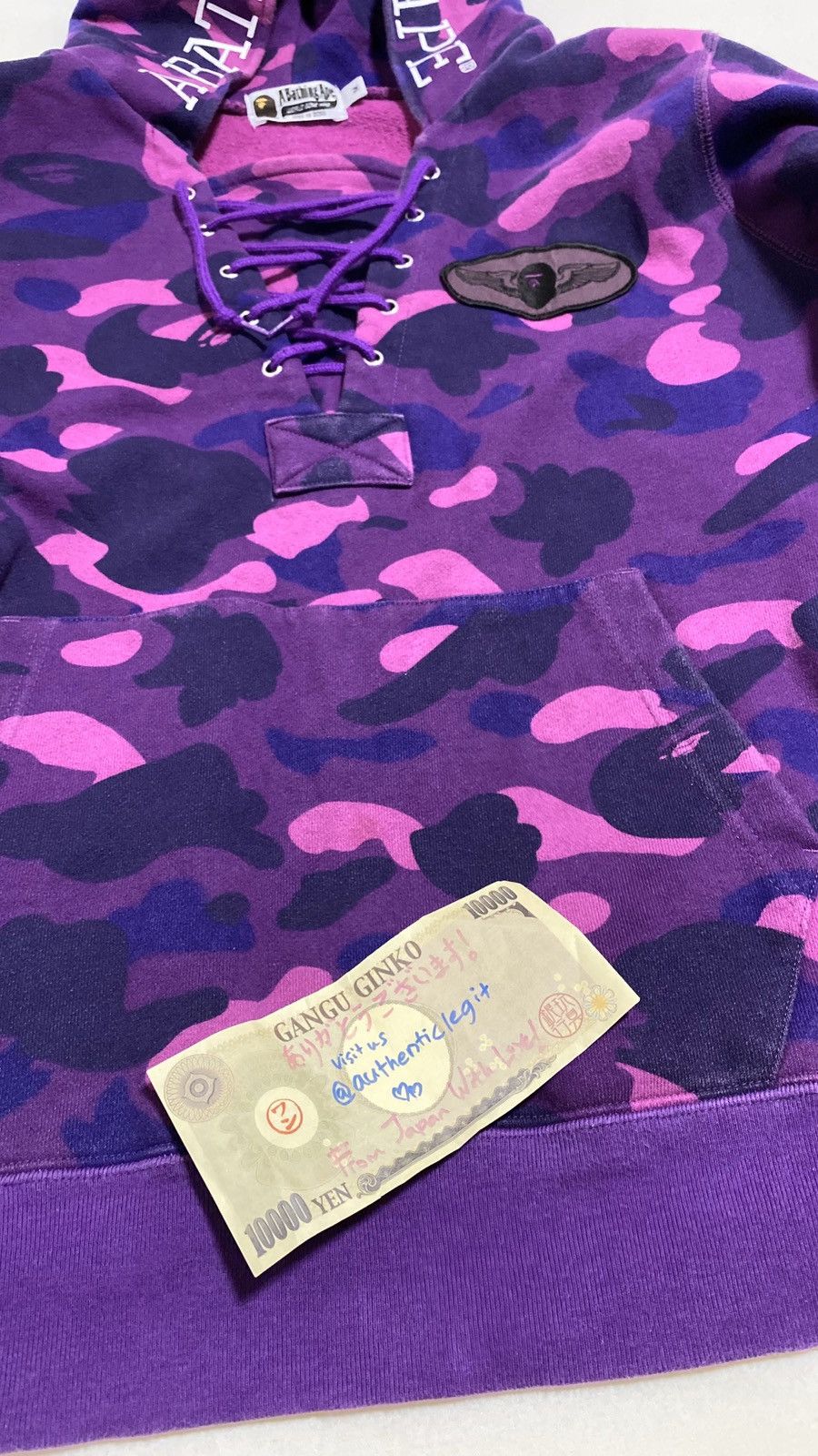 Bape A Bathing Ape purple camo hoodie M Size US M / EU 48-50 / 2 - 6 Thumbnail