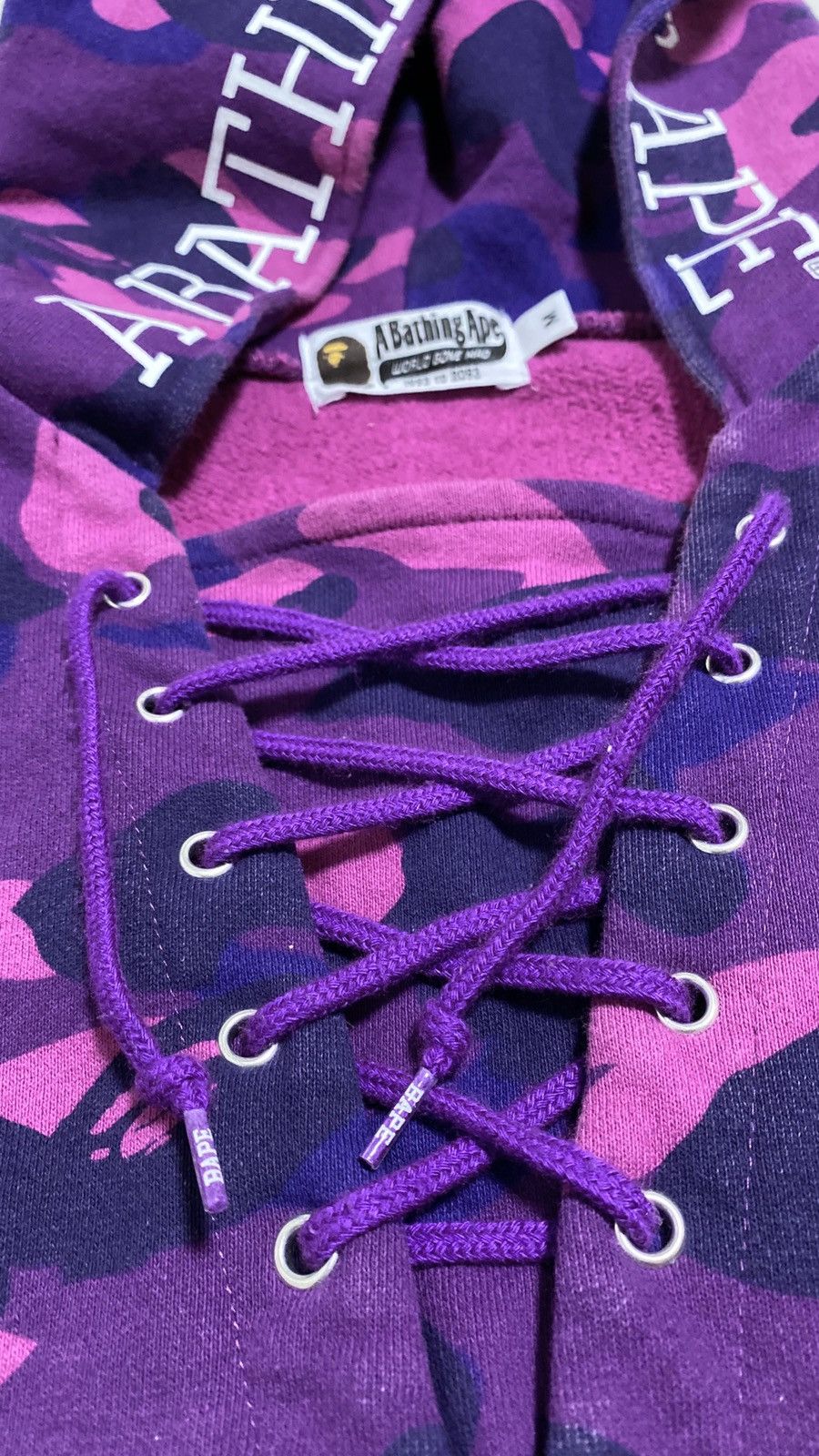 Bape A Bathing Ape purple camo hoodie M Size US M / EU 48-50 / 2 - 9 Thumbnail