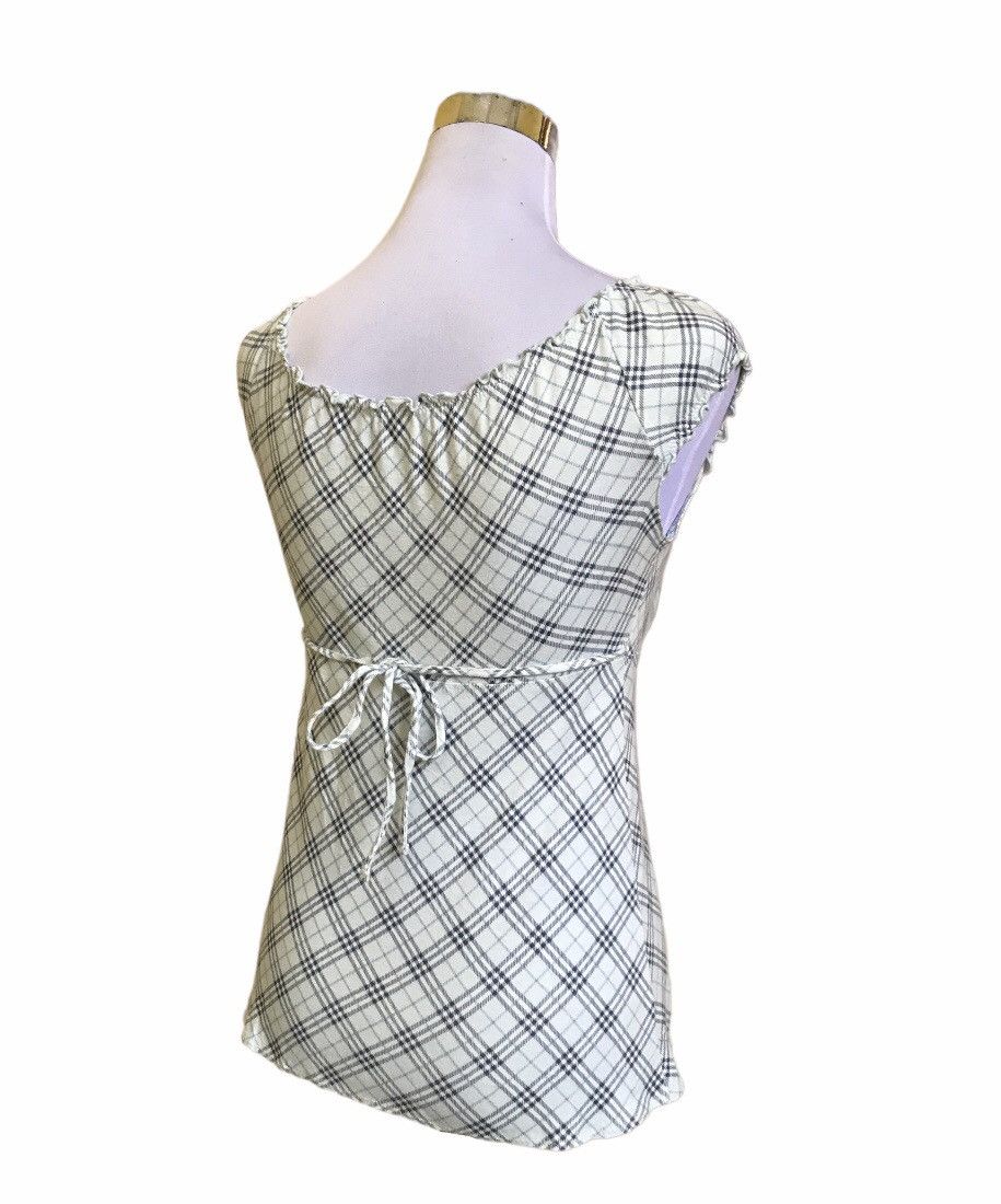 Burberry × Designer Burberry Blue Label Nova Check Sleeveless Blouse Size XS / US 0-2 / IT 36-38 - 9 Thumbnail