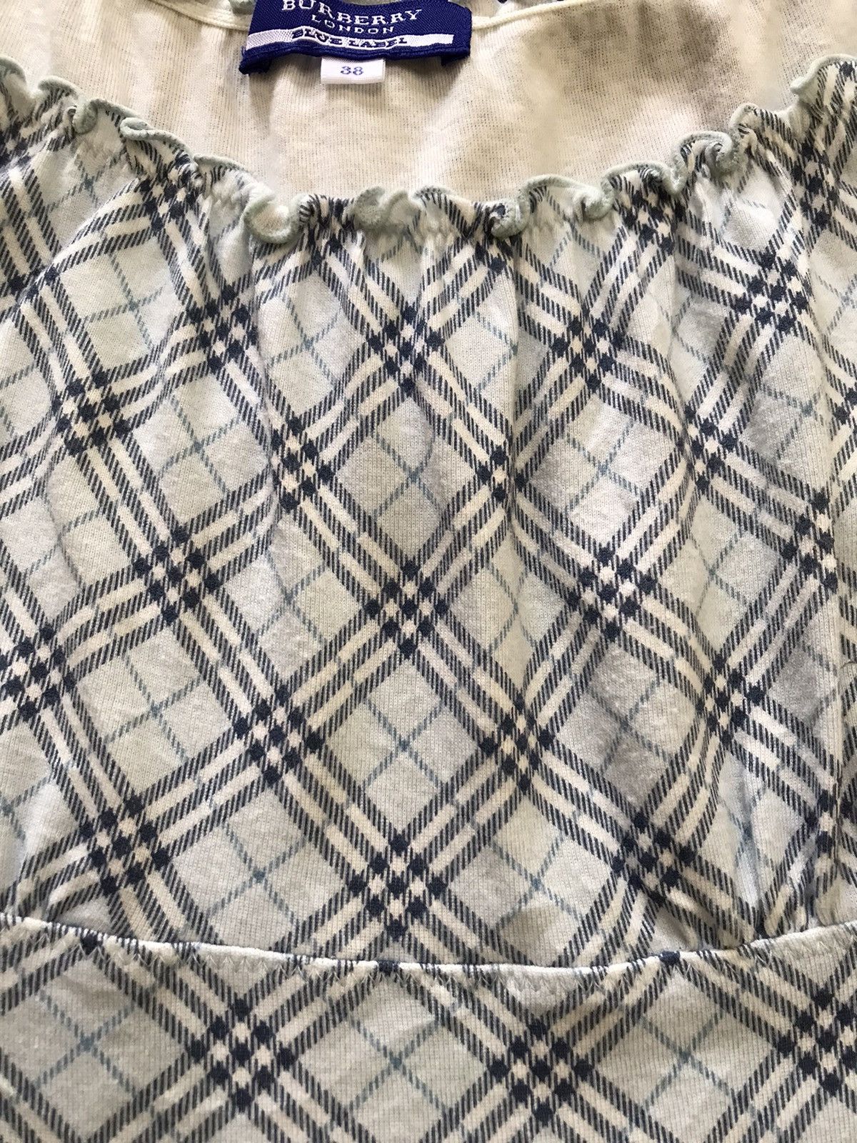 Burberry × Designer Burberry Blue Label Nova Check Sleeveless Blouse Size XS / US 0-2 / IT 36-38 - 6 Thumbnail