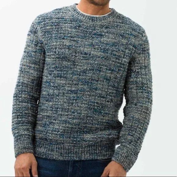 BRAX popular Feel Good Style Rick Men's Marbled Wool Alpaca Large Chunky Knit Sweater