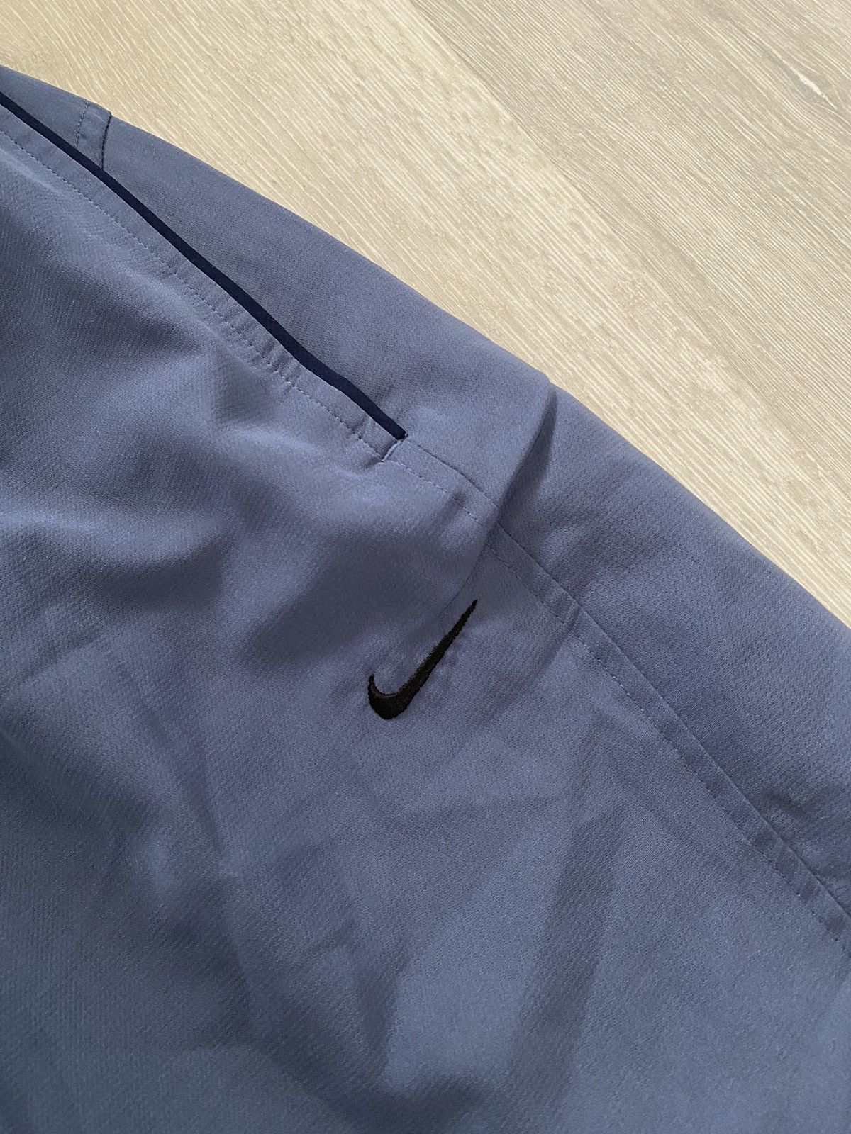 Nike × Vintage Nike vintage navy track pants small swoosh 2000s Size US 32 / EU 48 - 2 Thumbnail