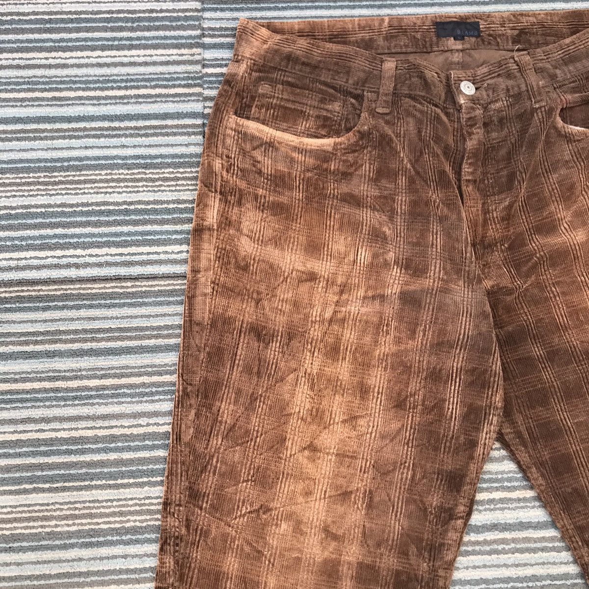 Beams Plus Vintage Beams Checkered Corduroy Pants Size US 32 / EU 48 - 4 Thumbnail