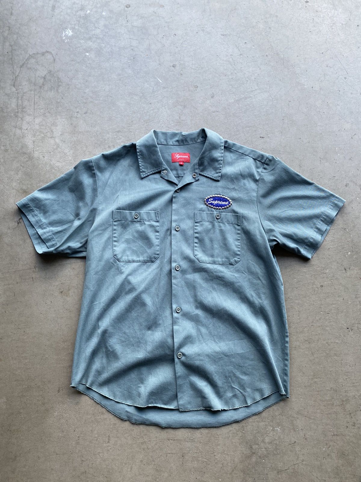Supreme Supreme Studded Patch S/S Work Shirt | Grailed