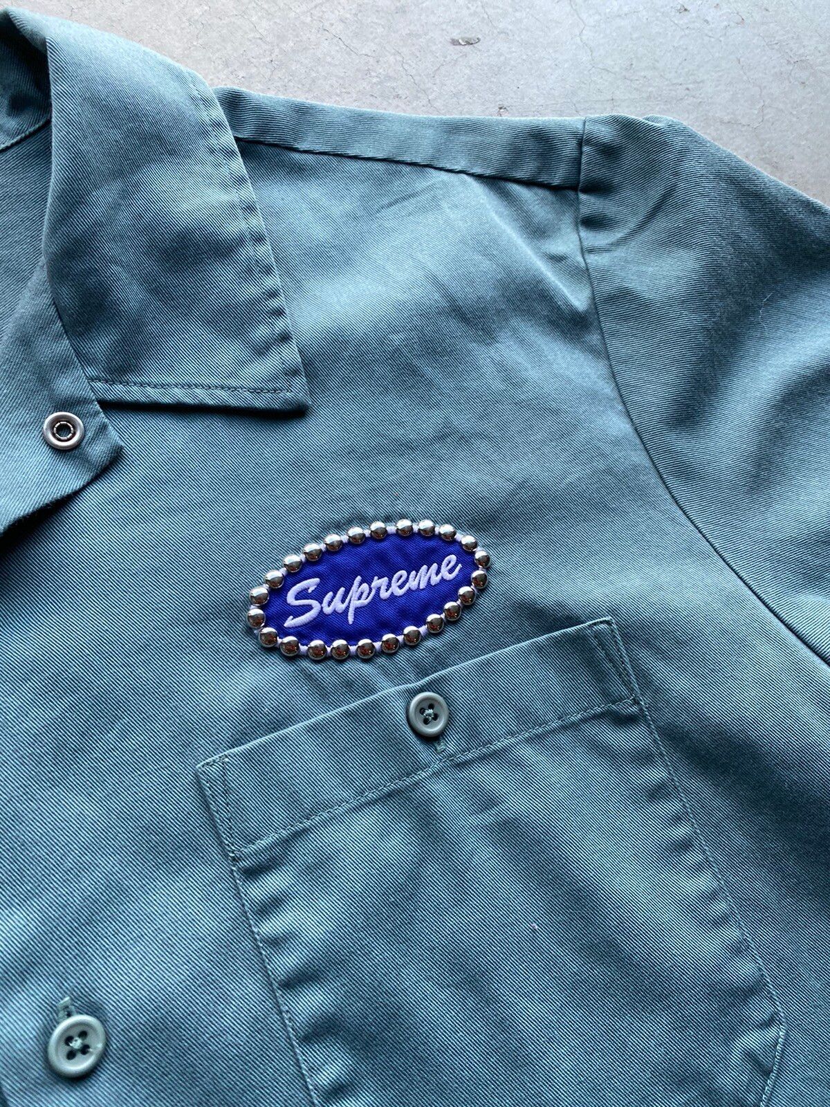 Supreme Supreme Studded Patch S/S Work Shirt | Grailed