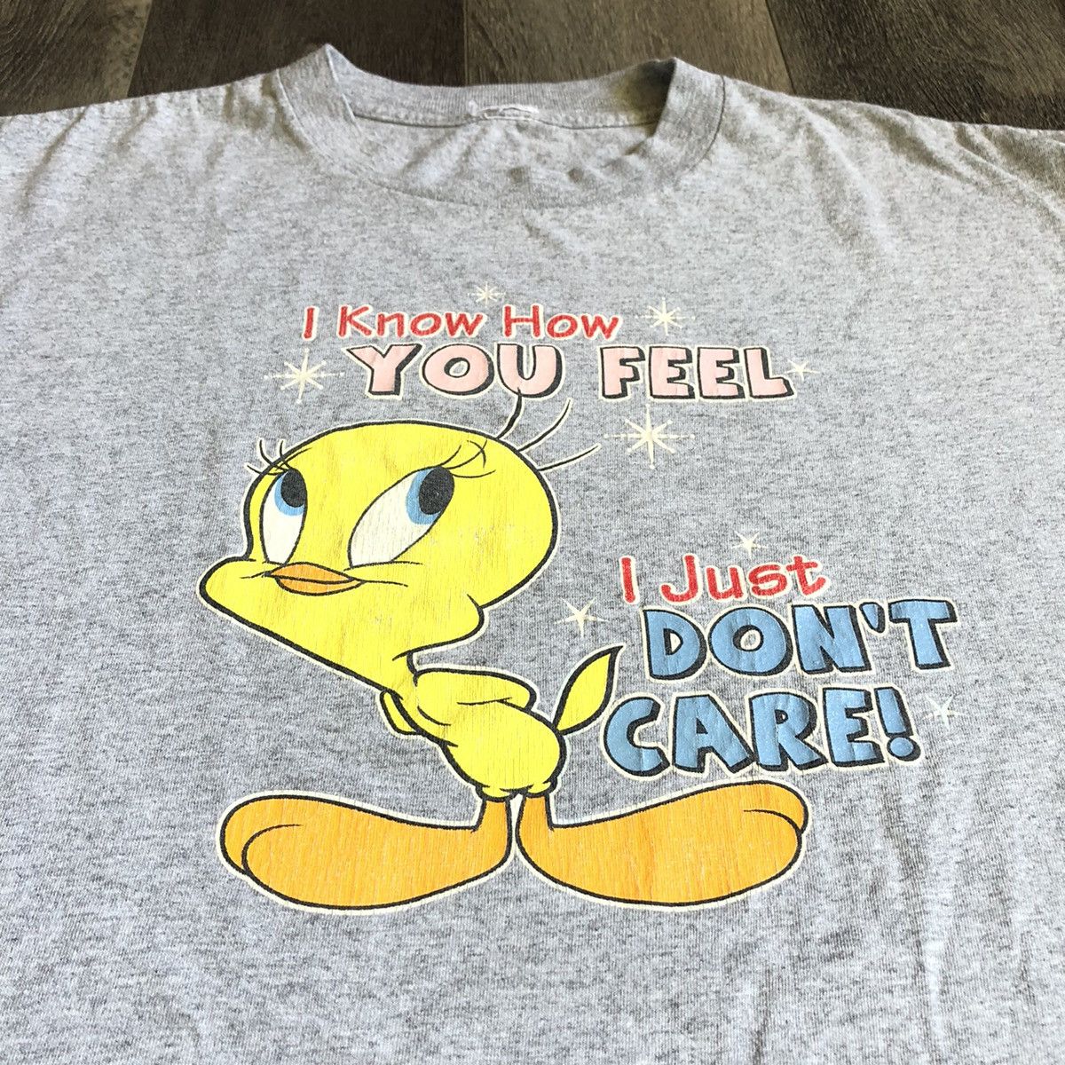 Vintage Vintage 90s Looney Tunes Tweety Bird I Know How You Feel Tee Size US XL / EU 56 / 4 - 1 Thumbnail