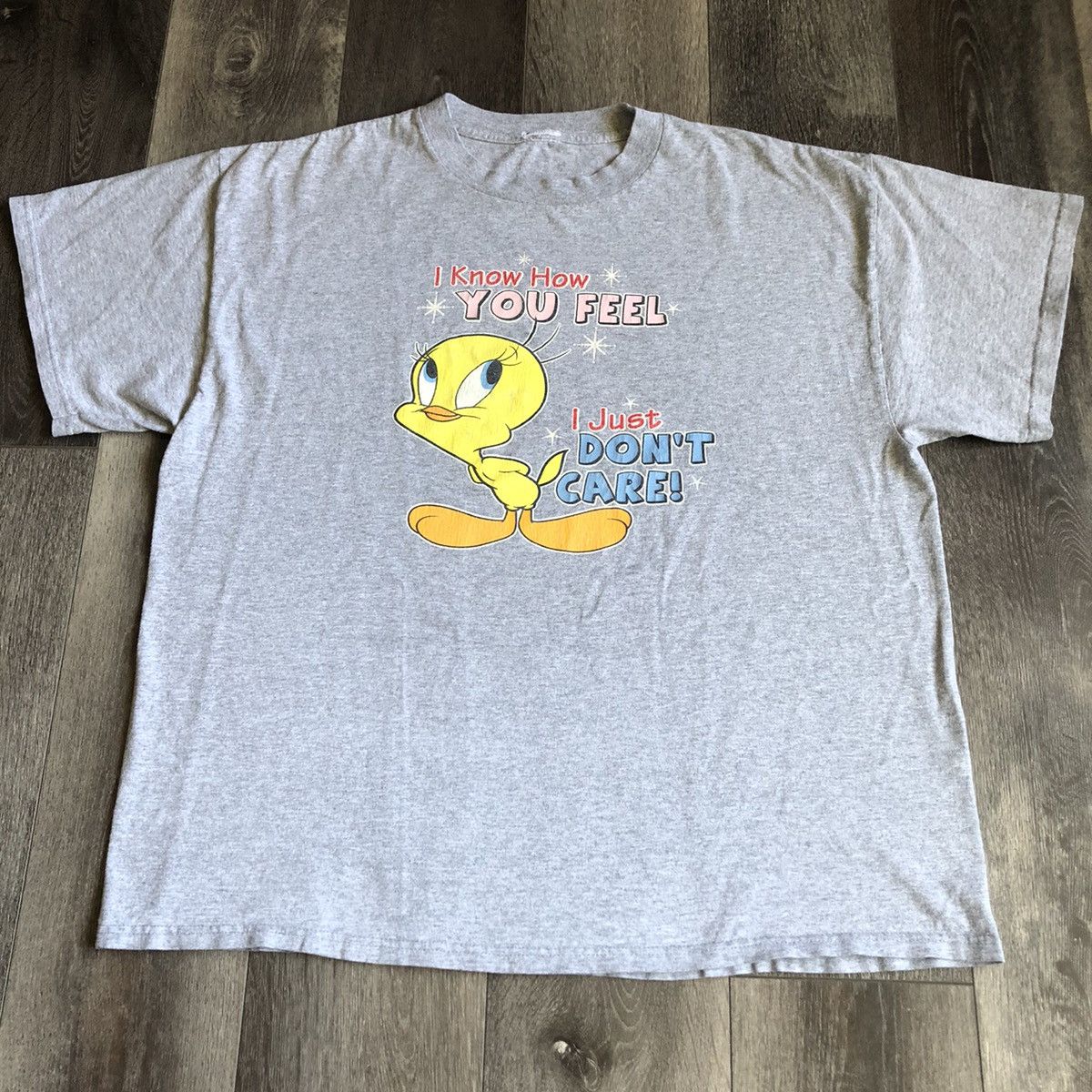 Vintage Vintage 90s Looney Tunes Tweety Bird I Know How You Feel Tee Size US XL / EU 56 / 4 - 2 Thumbnail