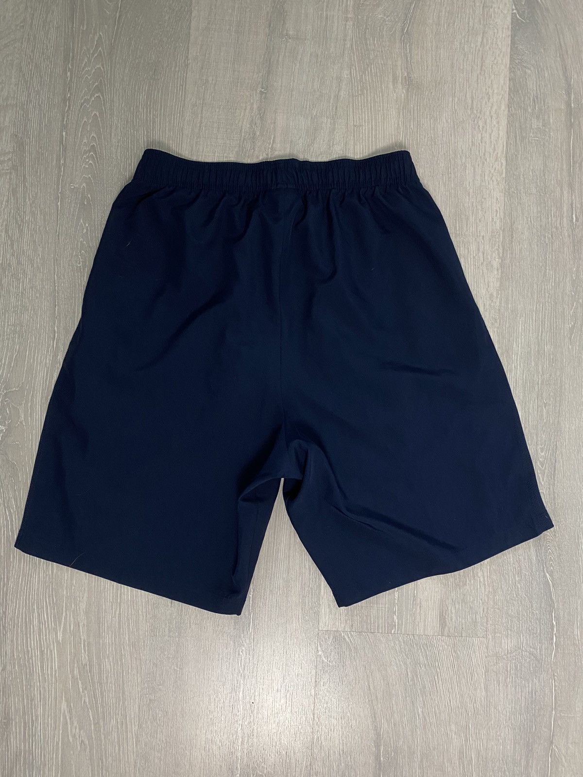 Nike × Vintage 90s Nike vintage navy shorts track pant small swoosh Size US 32 / EU 48 - 6 Thumbnail