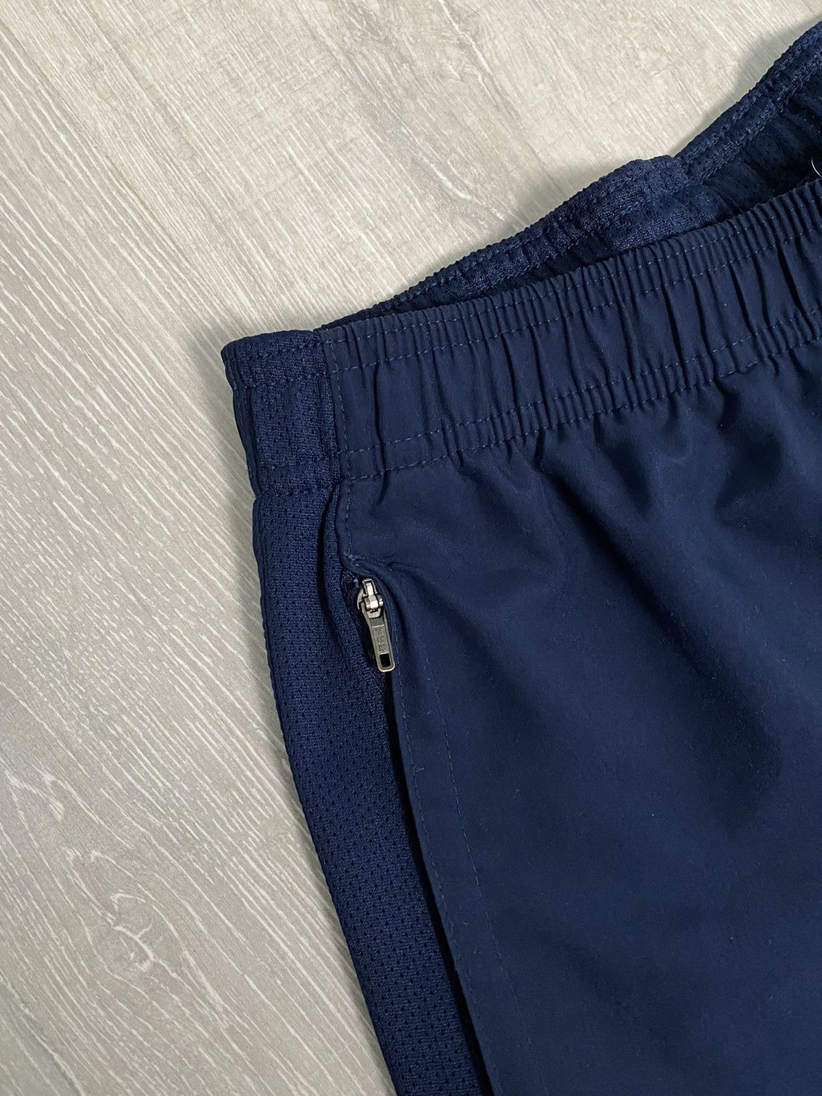 Nike × Vintage 90s Nike vintage navy shorts track pant small swoosh Size US 32 / EU 48 - 3 Thumbnail