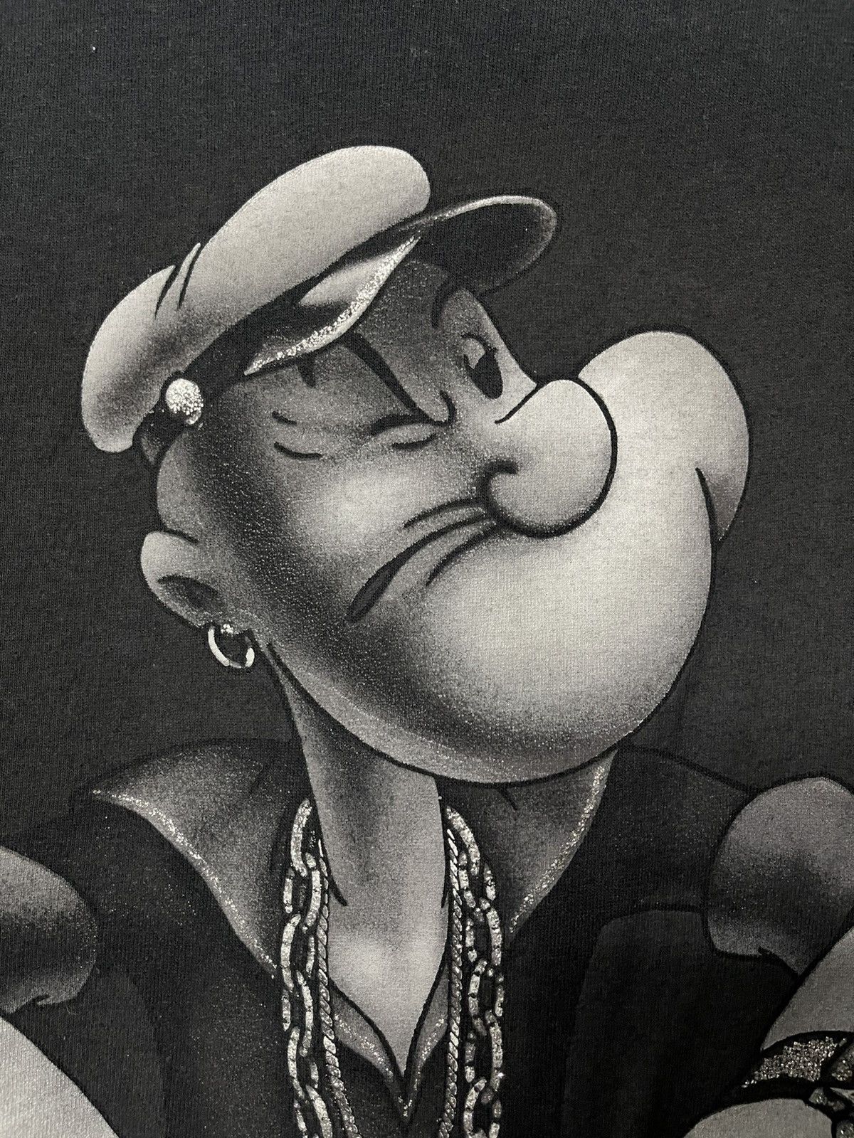 Cartoon Network × Vintage Vintage Popeye Gangster Faded Tees Streetwear Size US M / EU 48-50 / 2 - 3 Thumbnail
