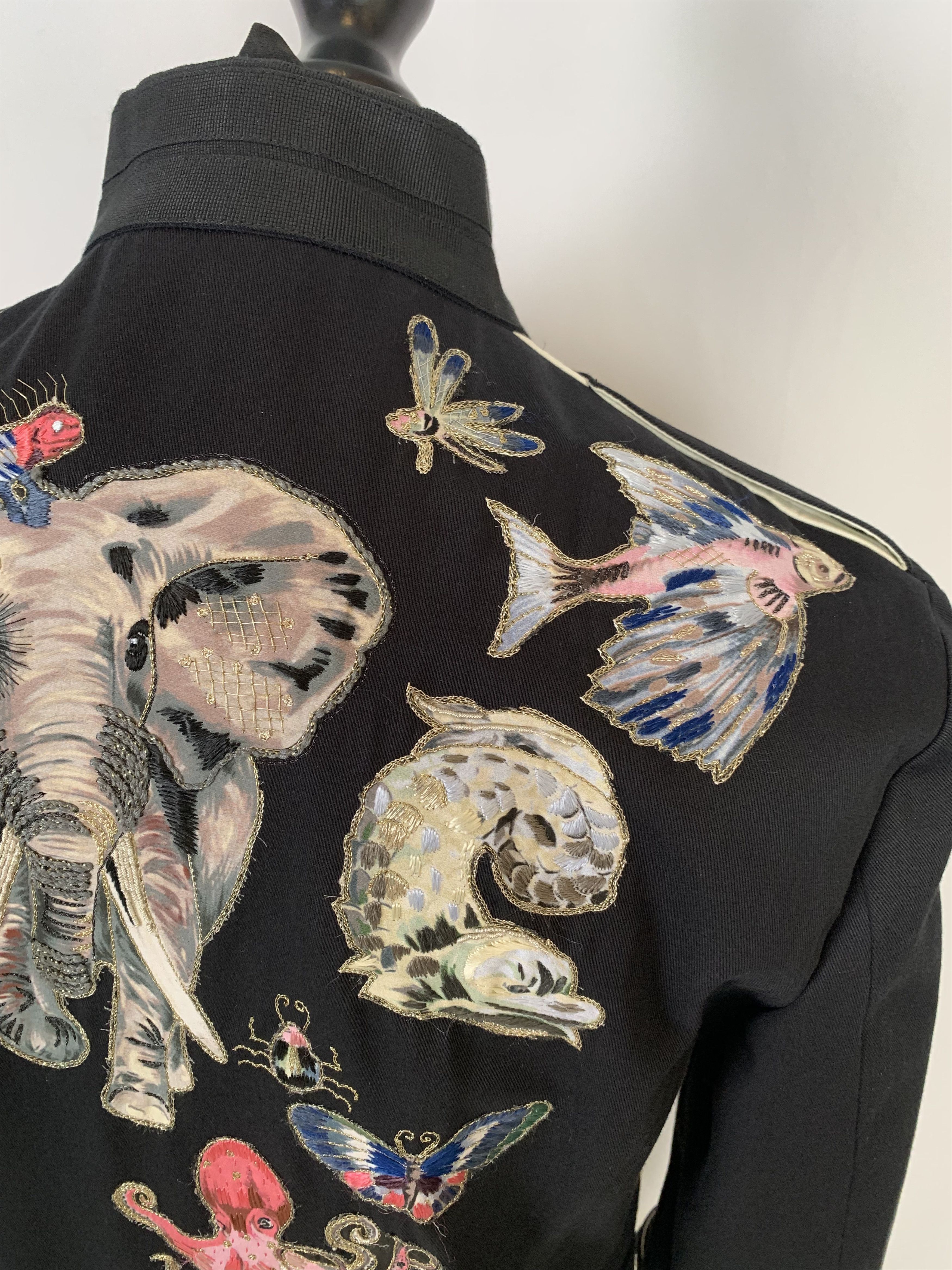 Valentino Valentino Animal Embroidered Military Jacket Size US L / EU 52-54 / 3 - 7 Thumbnail