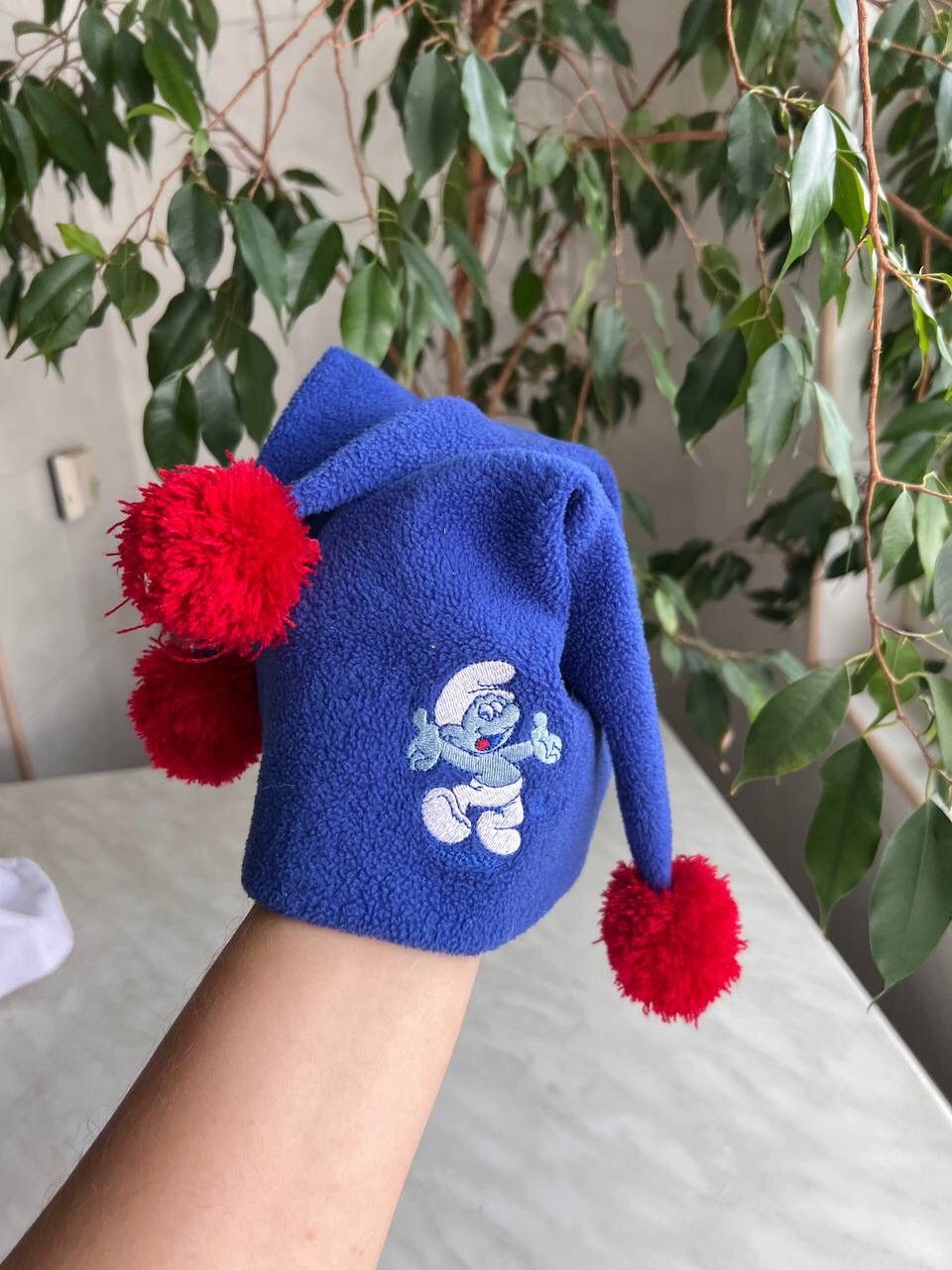 Cartoon Network × Nickelodeon 1998 Peyo Smurfs Vintage Fleece Hat ski snow Smurf Size ONE SIZE - 5 Thumbnail