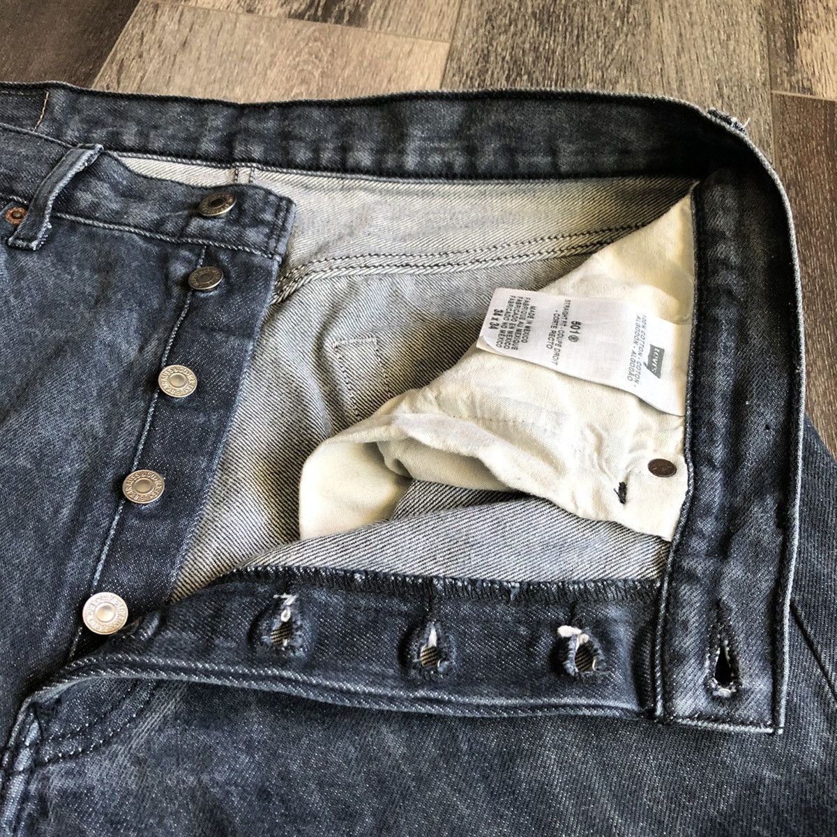 Levi's Vintage Levi’s 501 XX Buttonfly Navy Wash Denim Jeans 34x32 Size US 34 / EU 50 - 10 Thumbnail