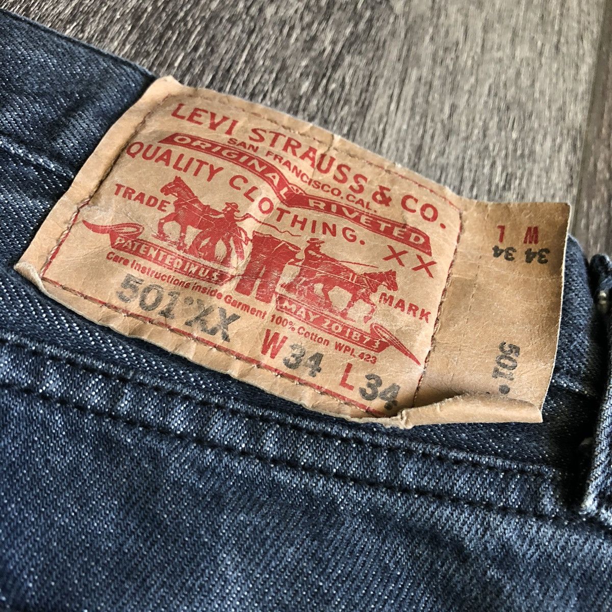 Levi's Vintage Levi’s 501 XX Buttonfly Navy Wash Denim Jeans 34x32 Size US 34 / EU 50 - 5 Thumbnail