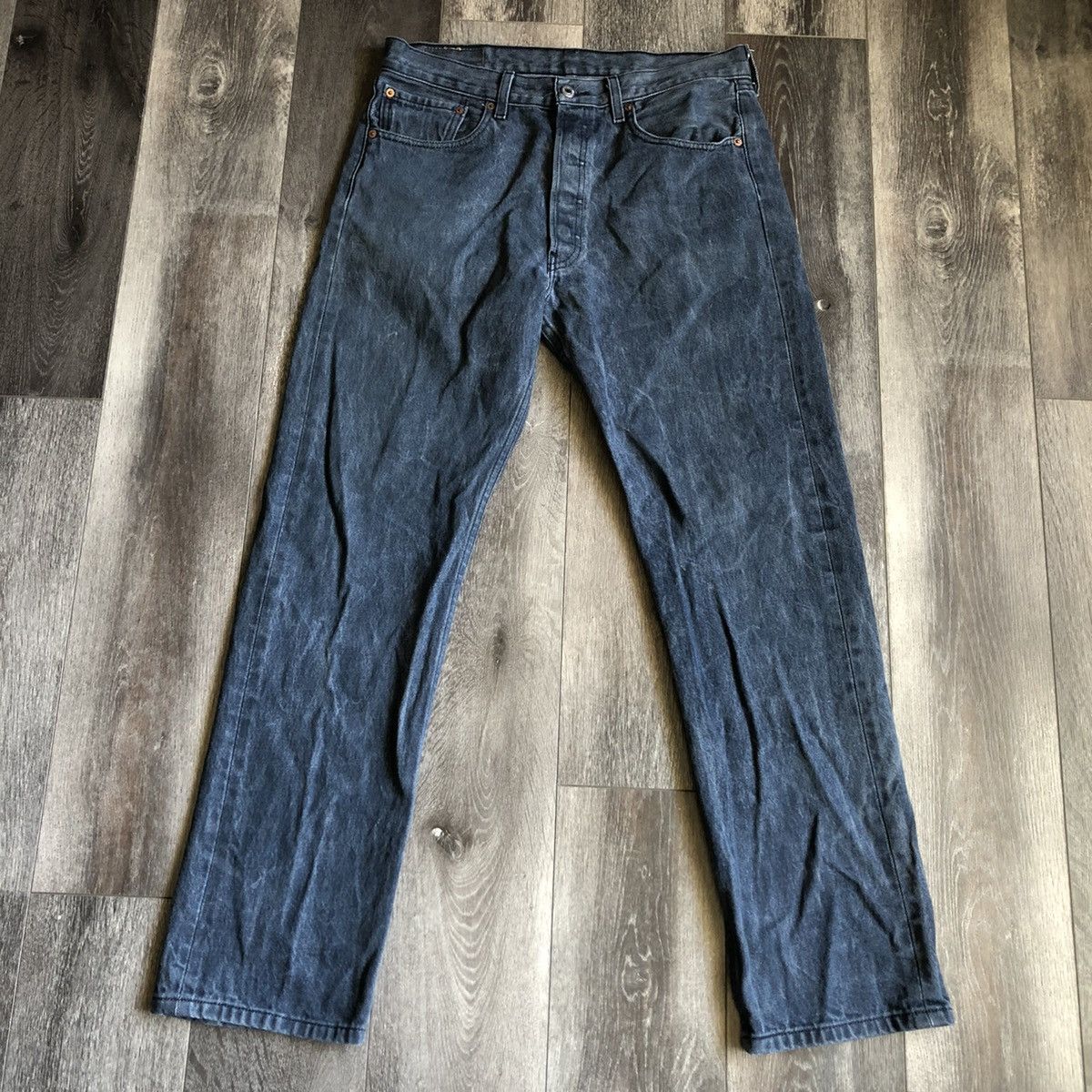 Levi's Vintage Levi’s 501 XX Buttonfly Navy Wash Denim Jeans 34x32 Size US 34 / EU 50 - 2 Thumbnail