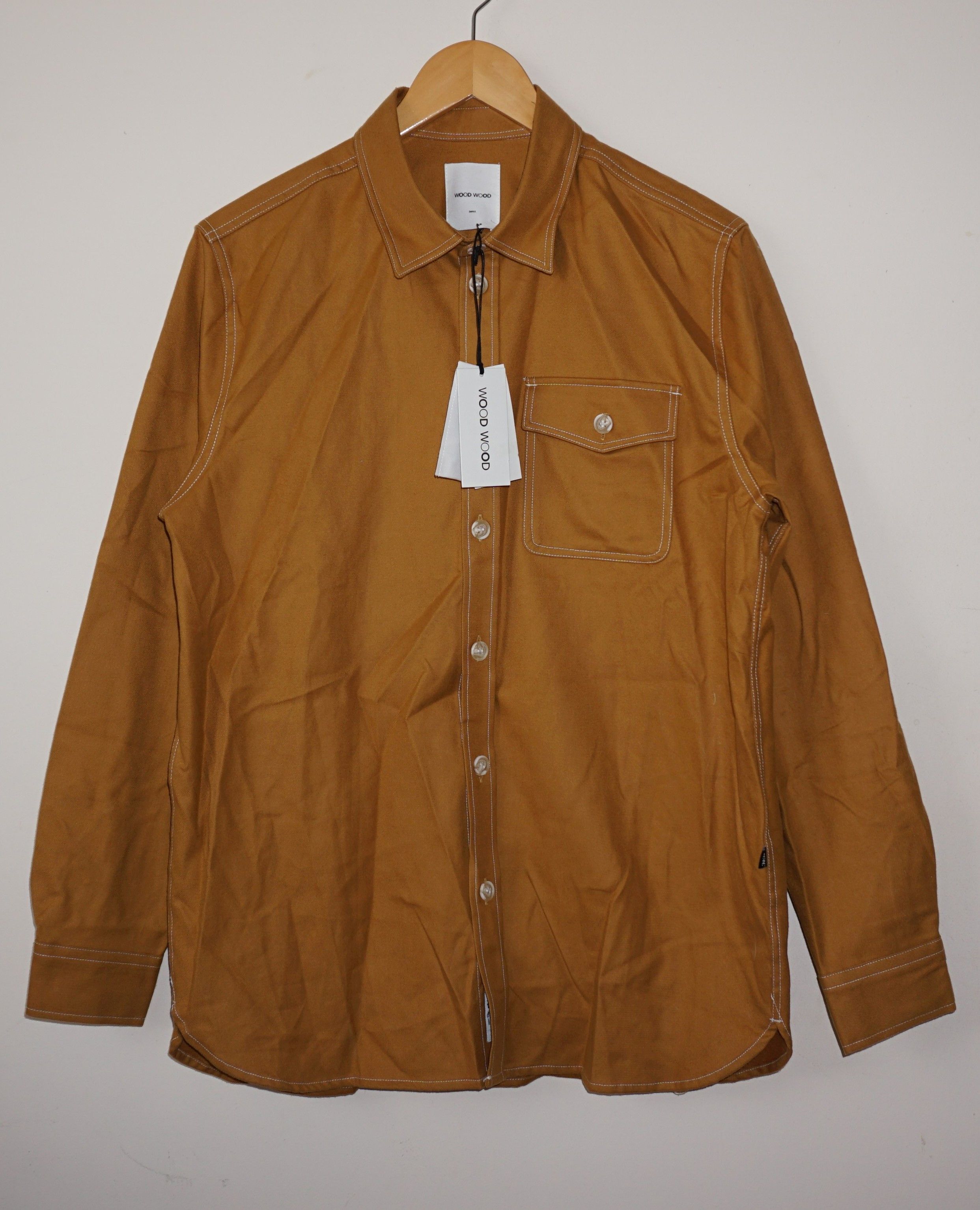 Wood Wood Wood Wood Aske Button Up Mustard Shirt Size US S / EU 44-46 / 1 - 1 Thumbnail