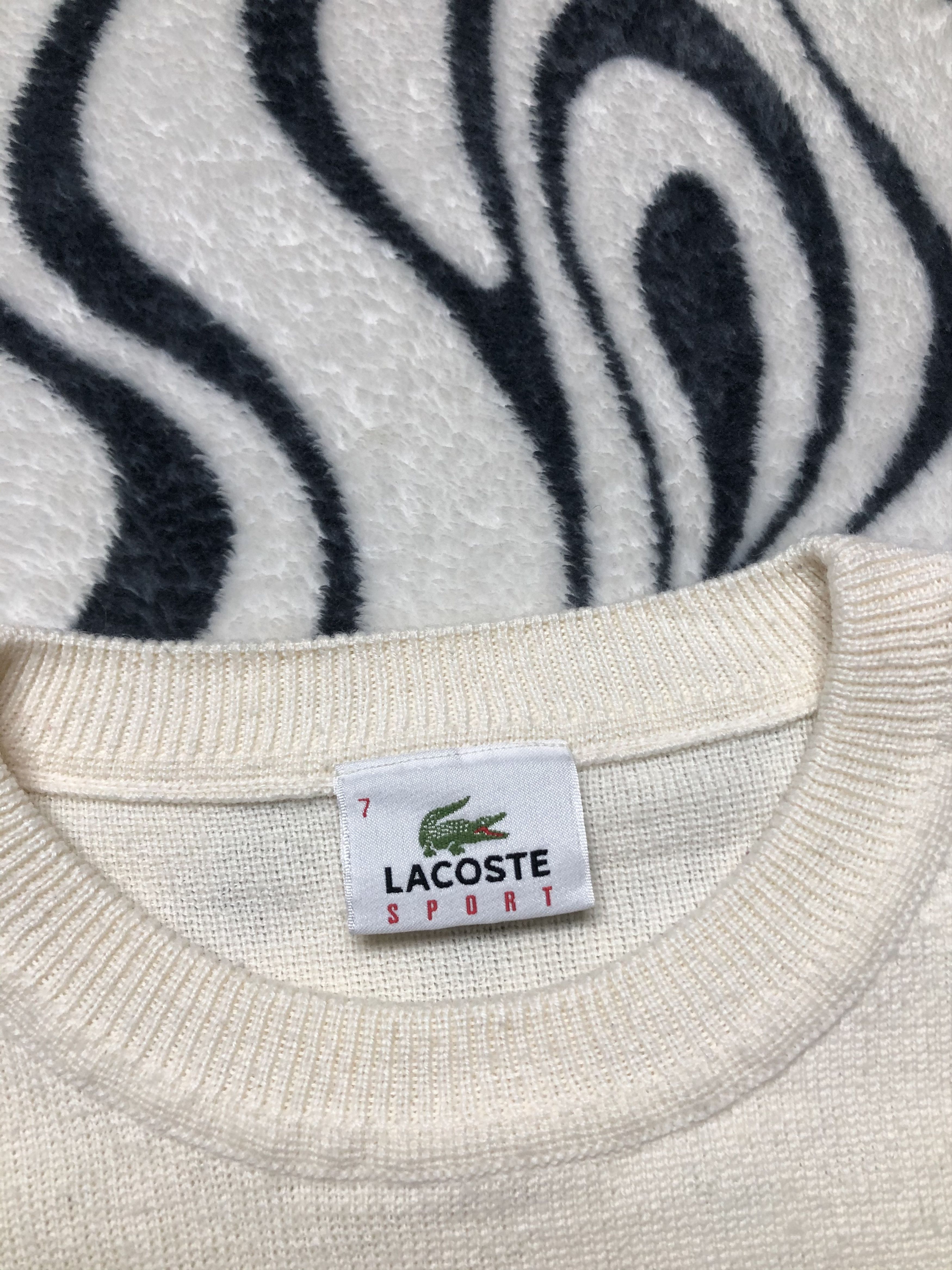 Lacoste Lacoste Vintage Mens Wool Sweater Size US XL / EU 56 / 4 - 4 Thumbnail