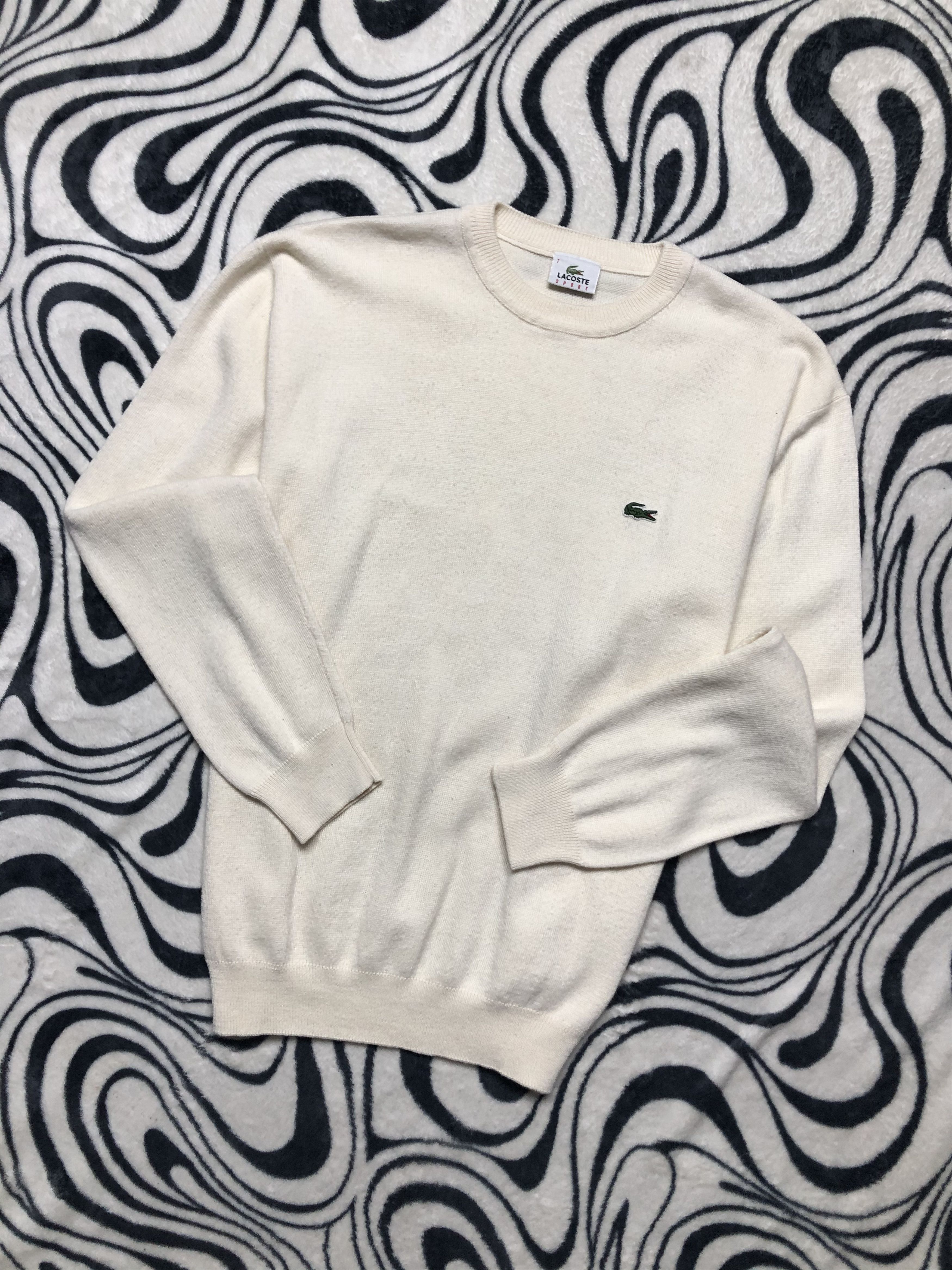 Lacoste Lacoste Vintage Mens Wool Sweater Size US XL / EU 56 / 4 - 1 Thumbnail