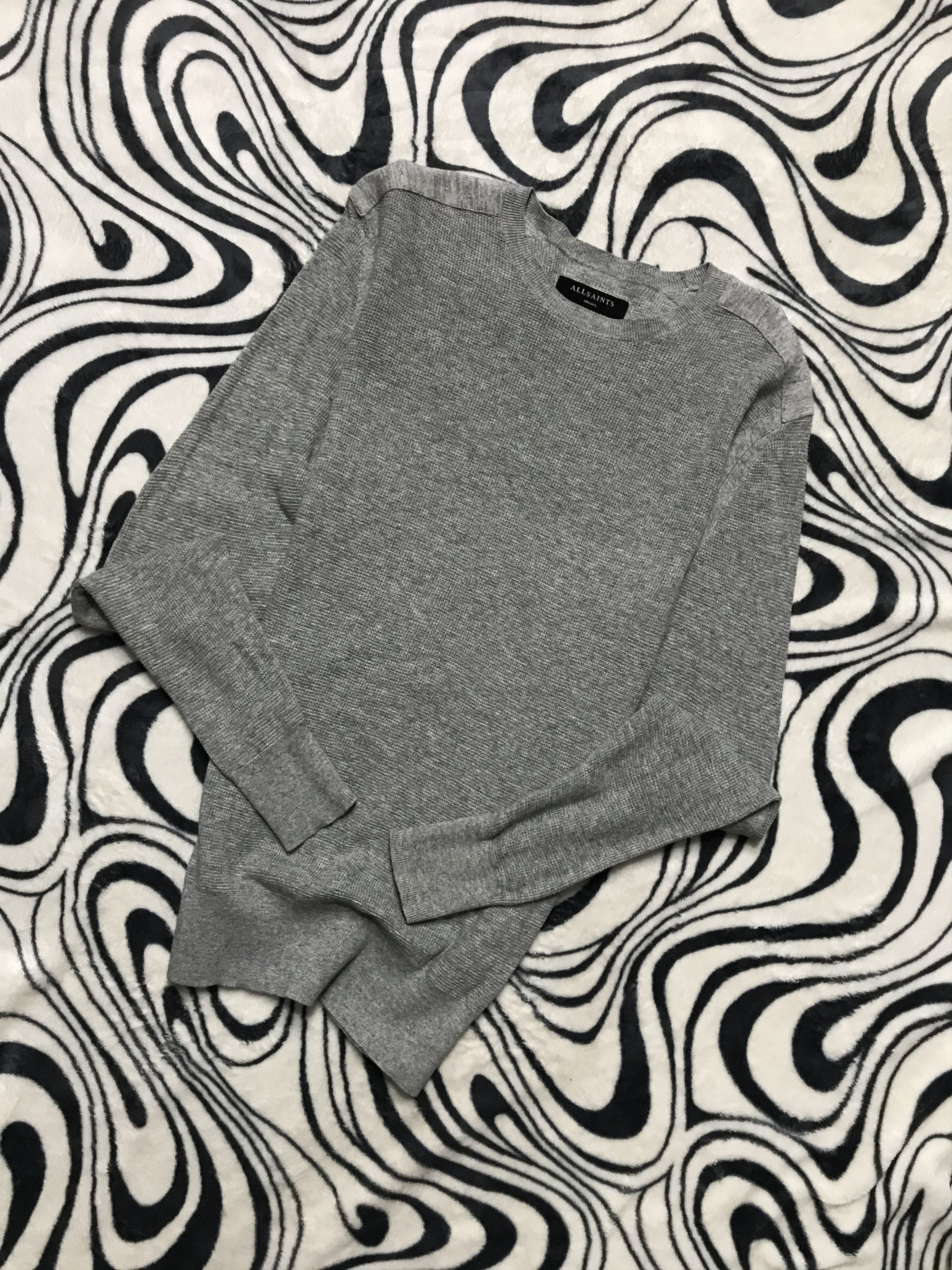 Allsaints Allsaints Mens Ribbed Crew Neck Sweater Size US S / EU 44-46 / 1 - 1 Thumbnail