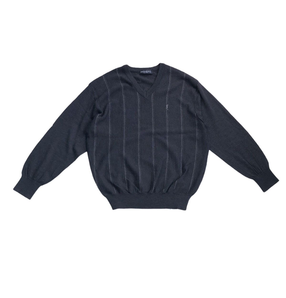 Vintage Vintage Yves Saint Laurent YSL Pour Homme Knitwear Stripe Size US L / EU 52-54 / 3 - 3 Thumbnail