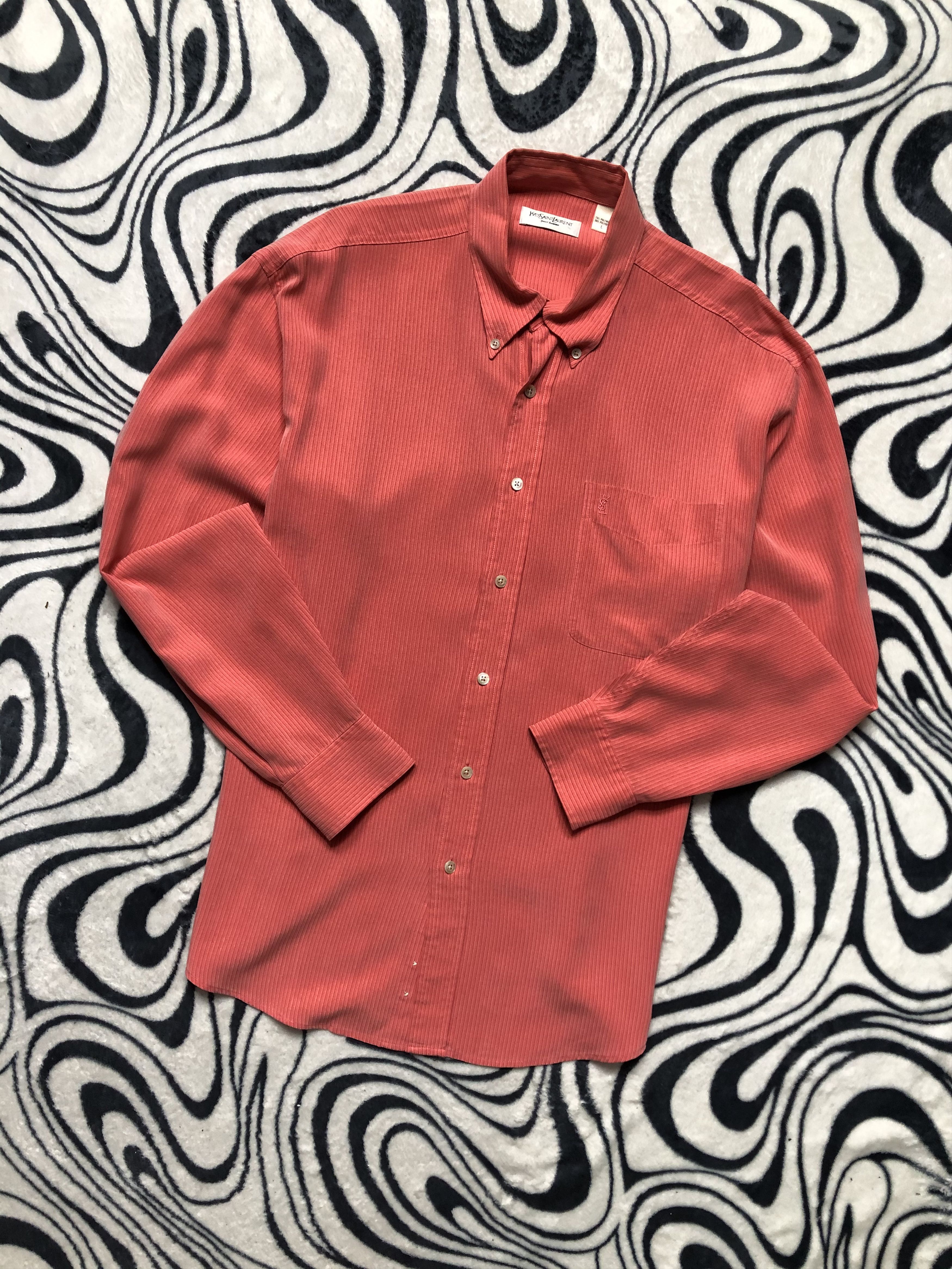 Yves Saint Laurent Yves Saint Laurent YSL Mens Long Sleeve Shirt Size US L / EU 52-54 / 3 - 1 Thumbnail