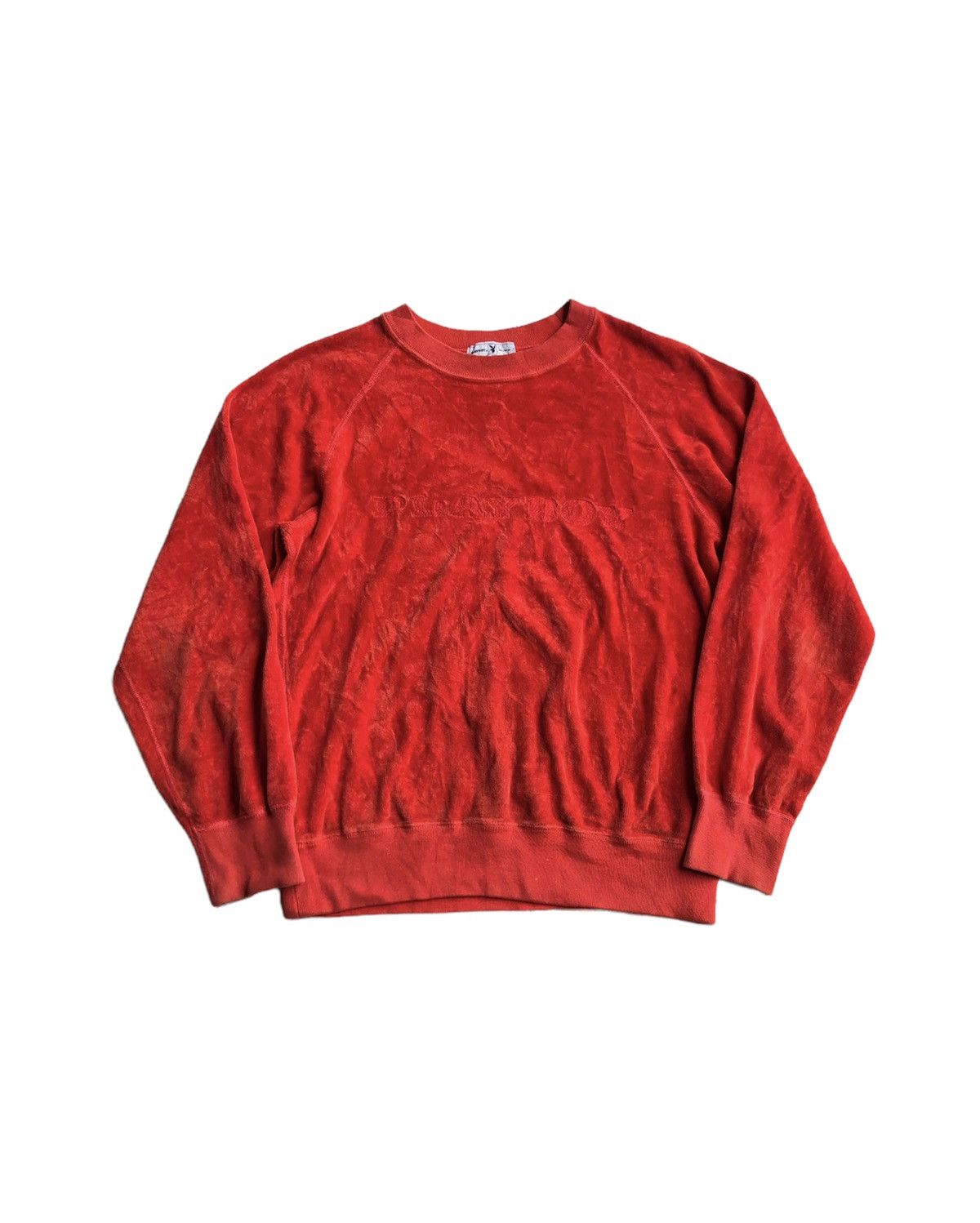 Playboy × Vintage Rare Vintage Playboy Sweatshirt Velvet Big Logo Embrodery Size US S / EU 44-46 / 1 - 2 Thumbnail