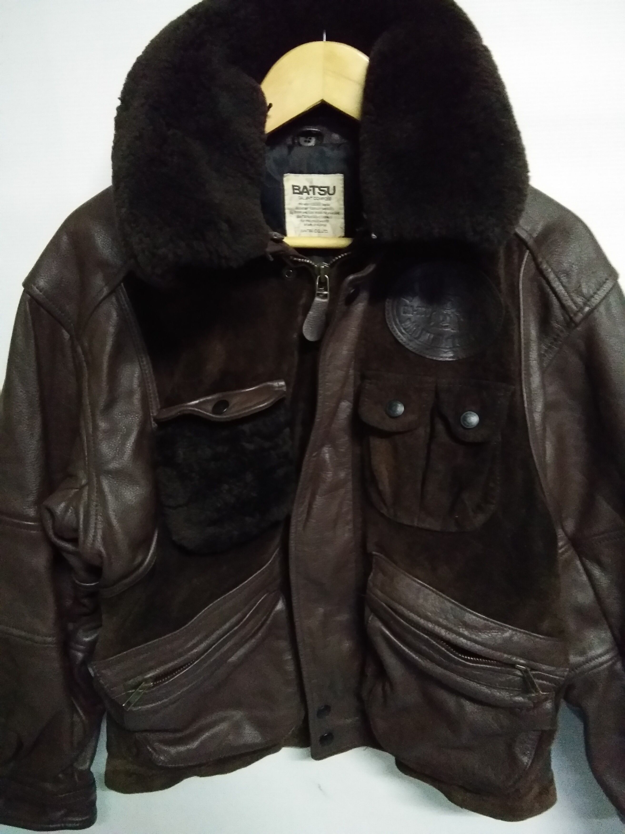 Japanese Brand Vintage Japanese Brand BA-TSU Leather Jacket Size US L / EU 52-54 / 3 - 6 Thumbnail