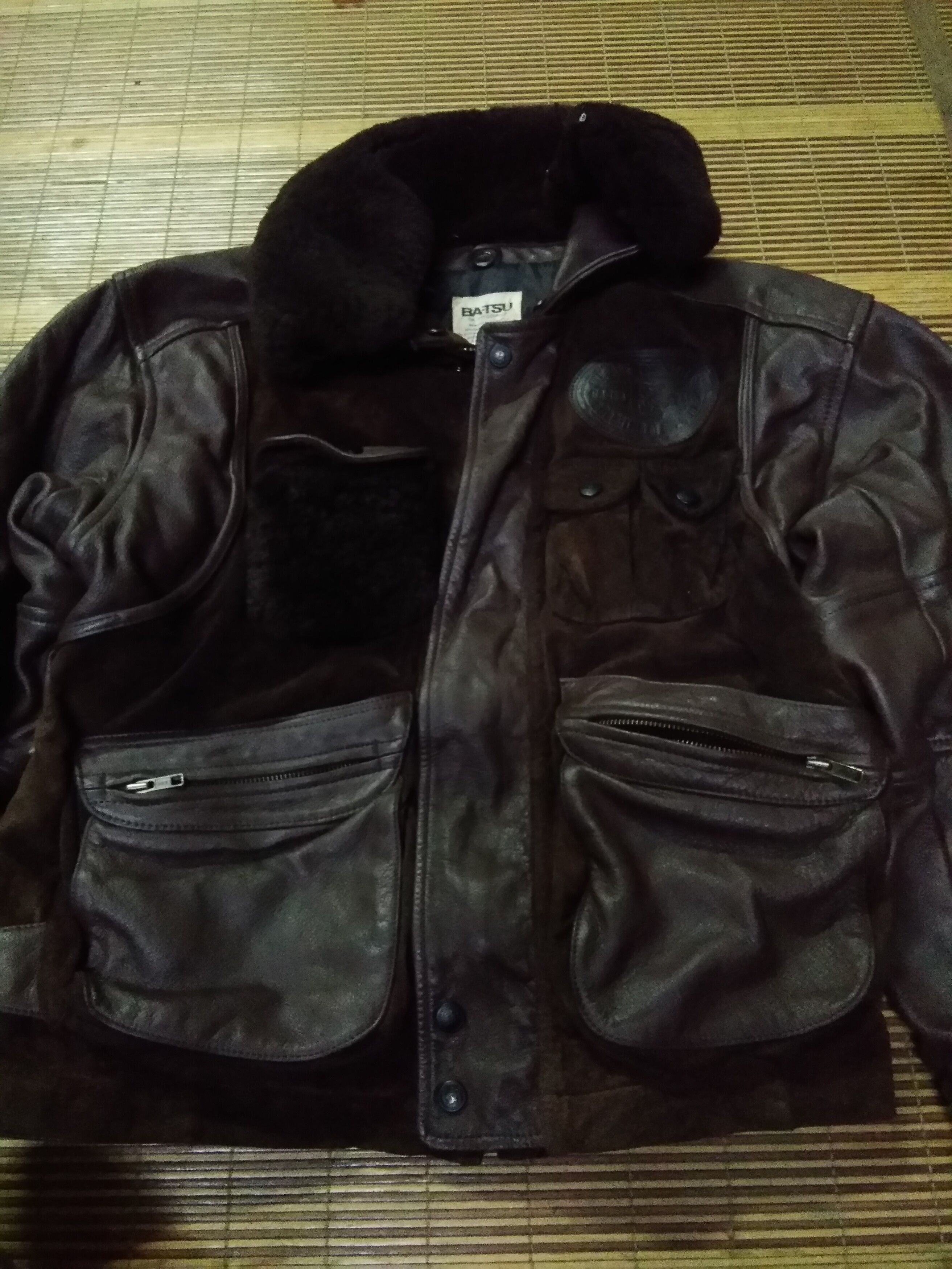 Japanese Brand Vintage Japanese Brand BA-TSU Leather Jacket Size US L / EU 52-54 / 3 - 4 Thumbnail