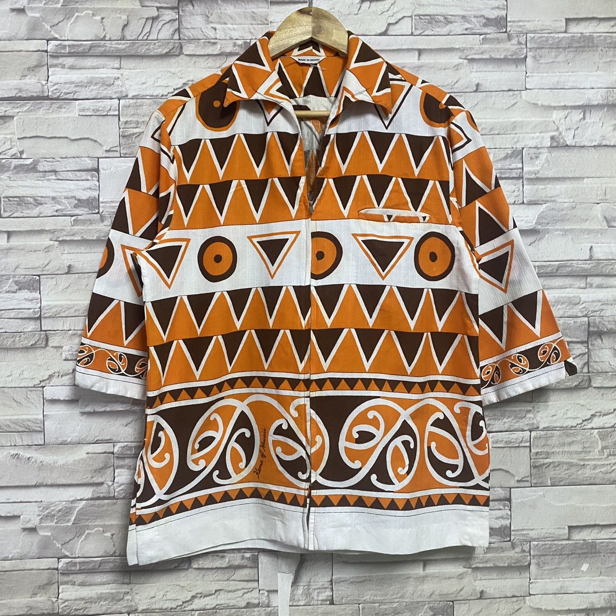Vintage Vintage 50s Keone of Hawai Zip up shirt Abstract Size US M / EU 48-50 / 2 - 3 Thumbnail