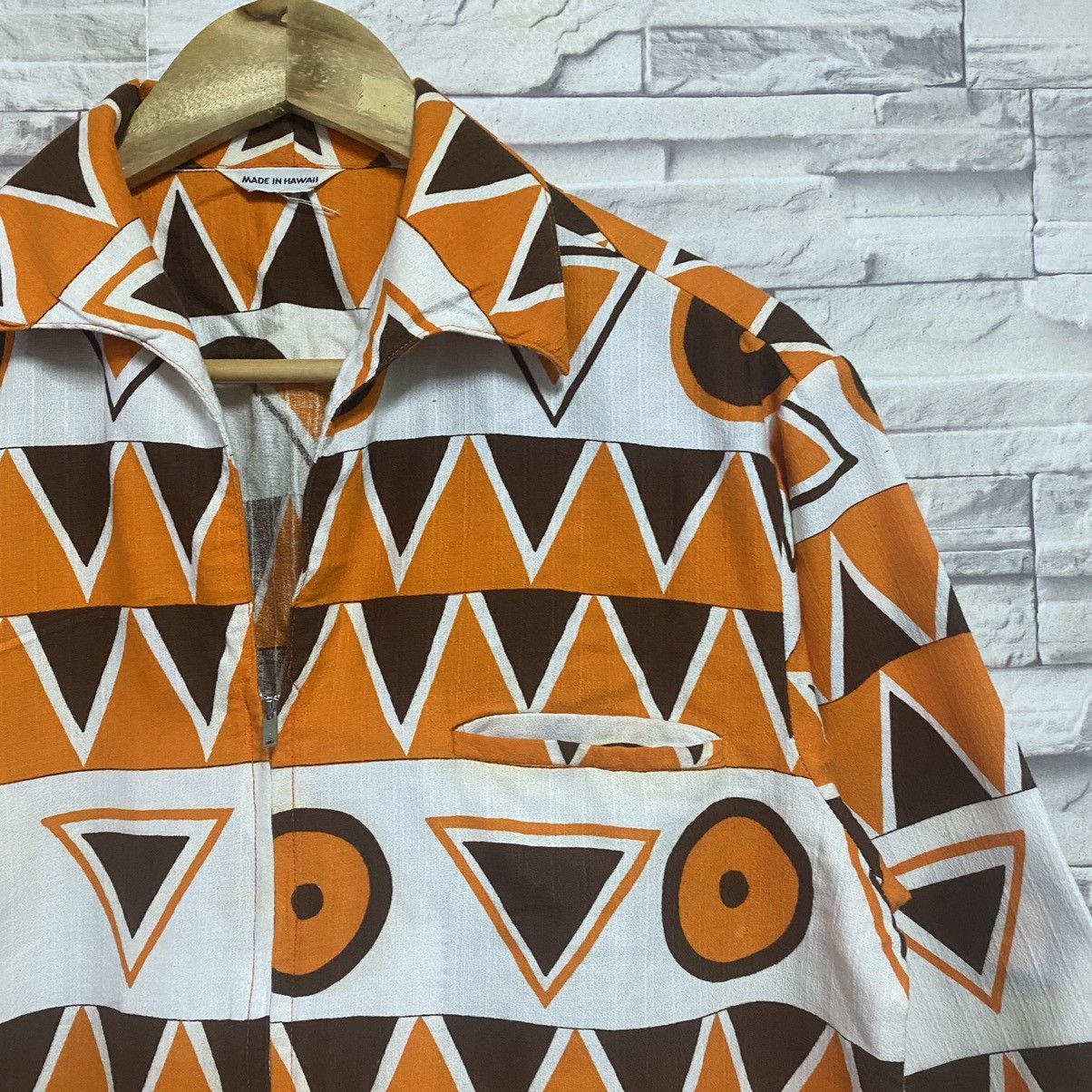 Vintage Vintage 50s Keone of Hawai Zip up shirt Abstract Size US M / EU 48-50 / 2 - 5 Thumbnail