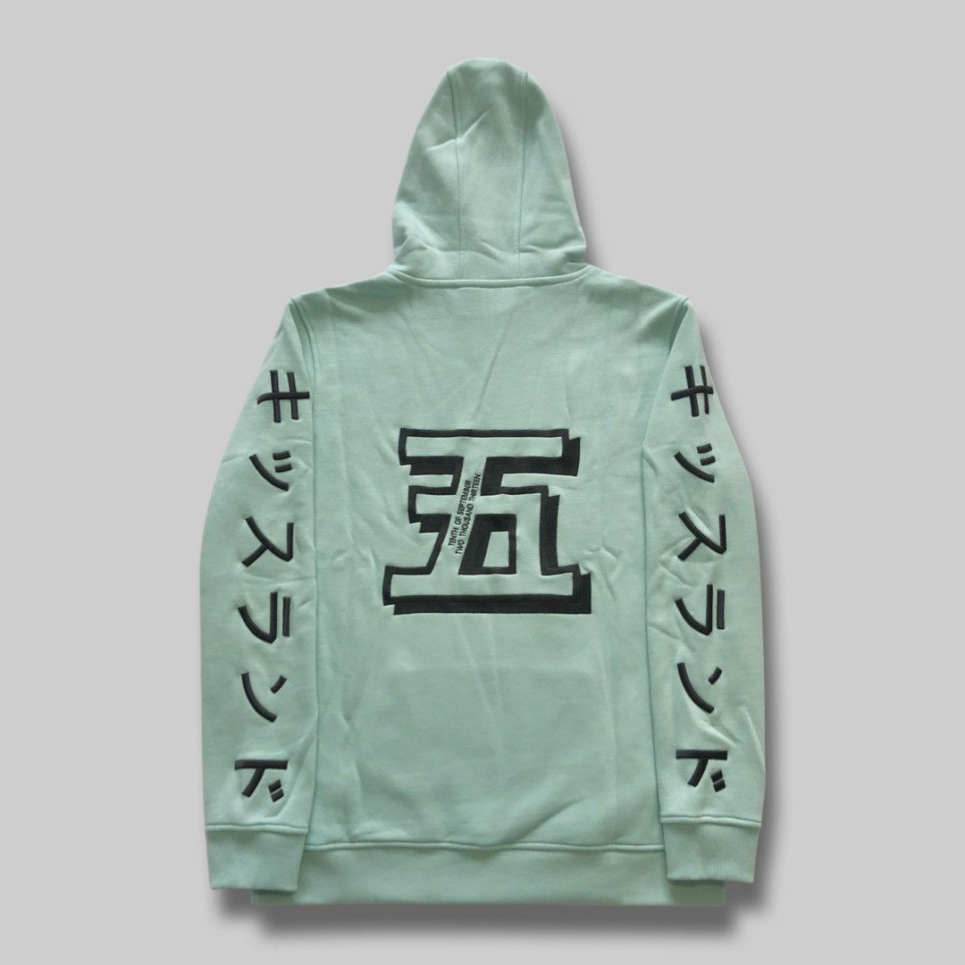 Kiss land skyline fleece pullover hoodie clearance