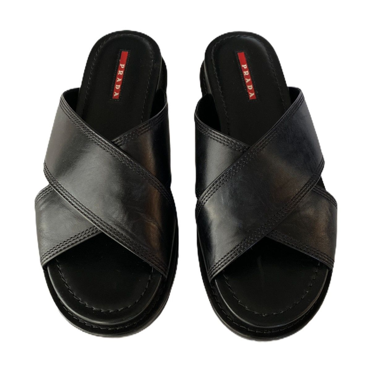 Prada Prada Leather Sandals Size US 9 / IT 39 - 2 Thumbnail