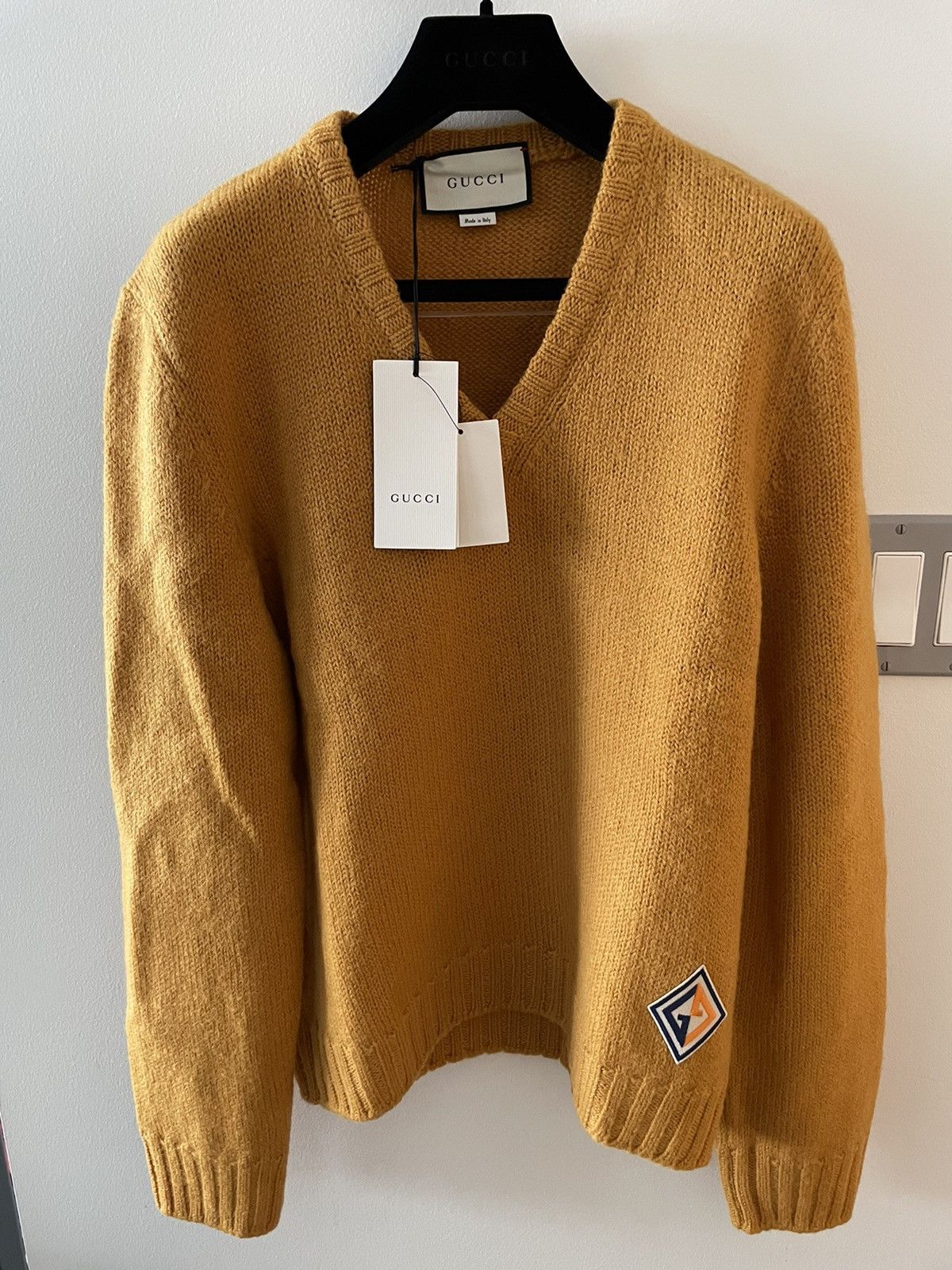 $2k NEW Value Super Runway GG V Neck Wool Pullover Sweater