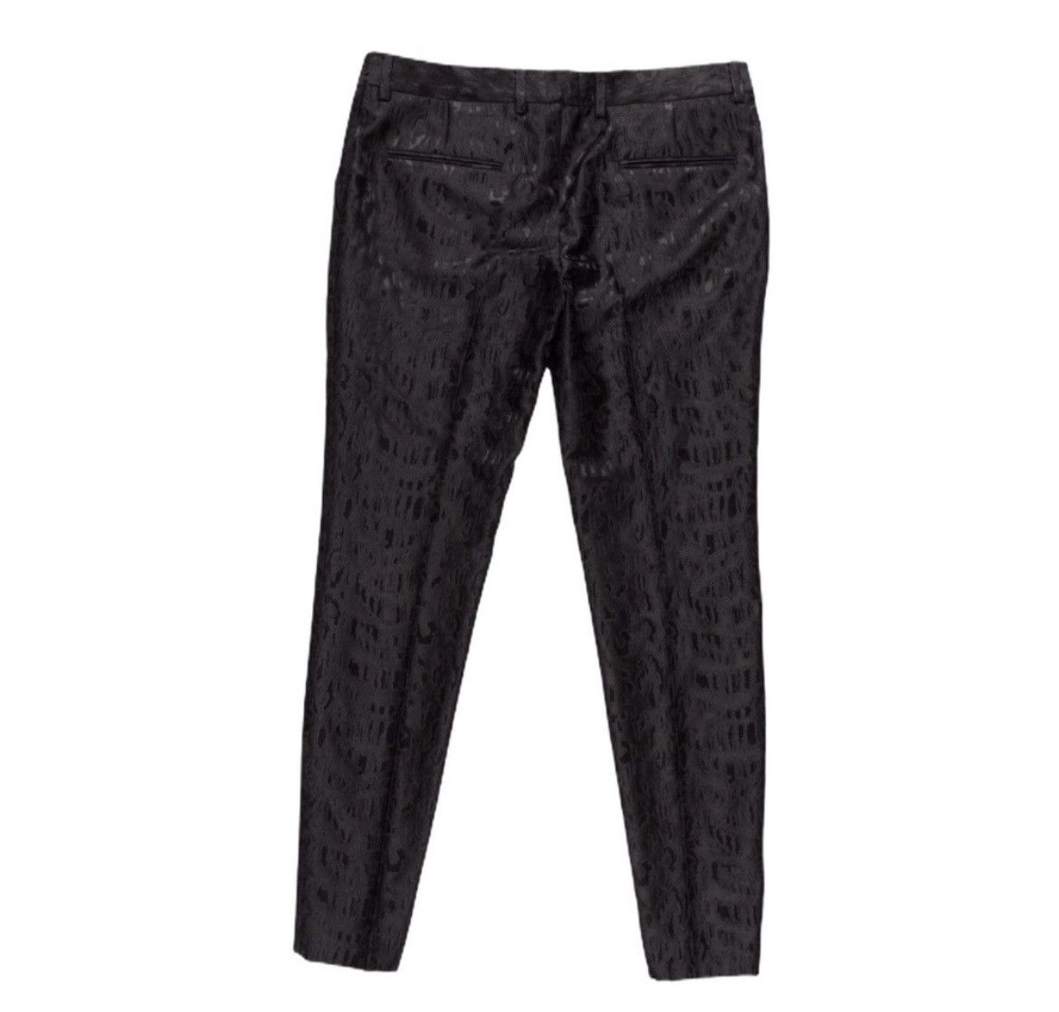 Hedi Slimane × Saint Laurent Paris Saint Laurent Black Tailored Leopard Pants Size 26" / US 2 / IT 38 - 2 Thumbnail