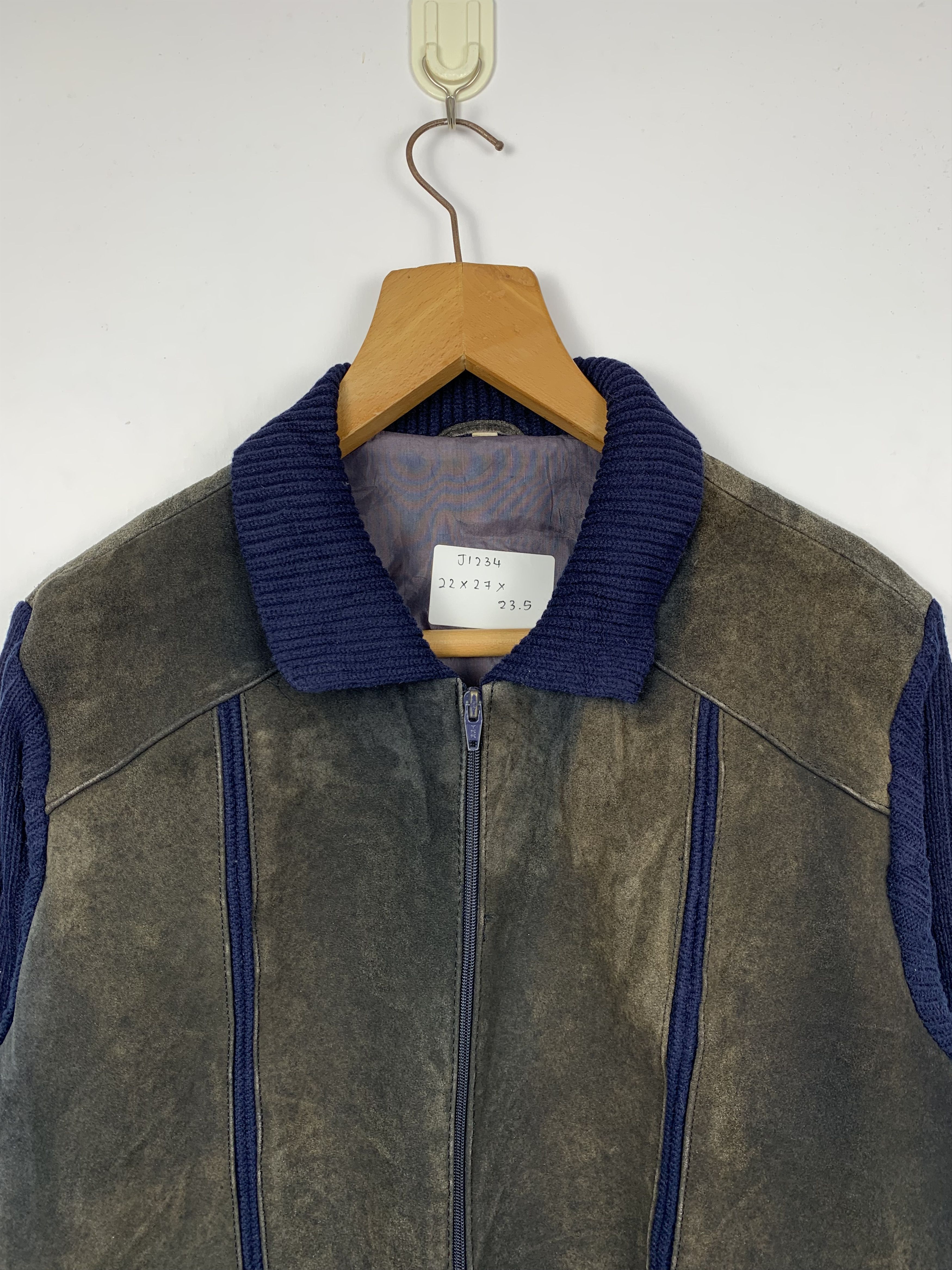 Vintage Vintage Antesco Leather Knit Jacket J1234 Size US M / EU 48-50 / 2 - 4 Thumbnail