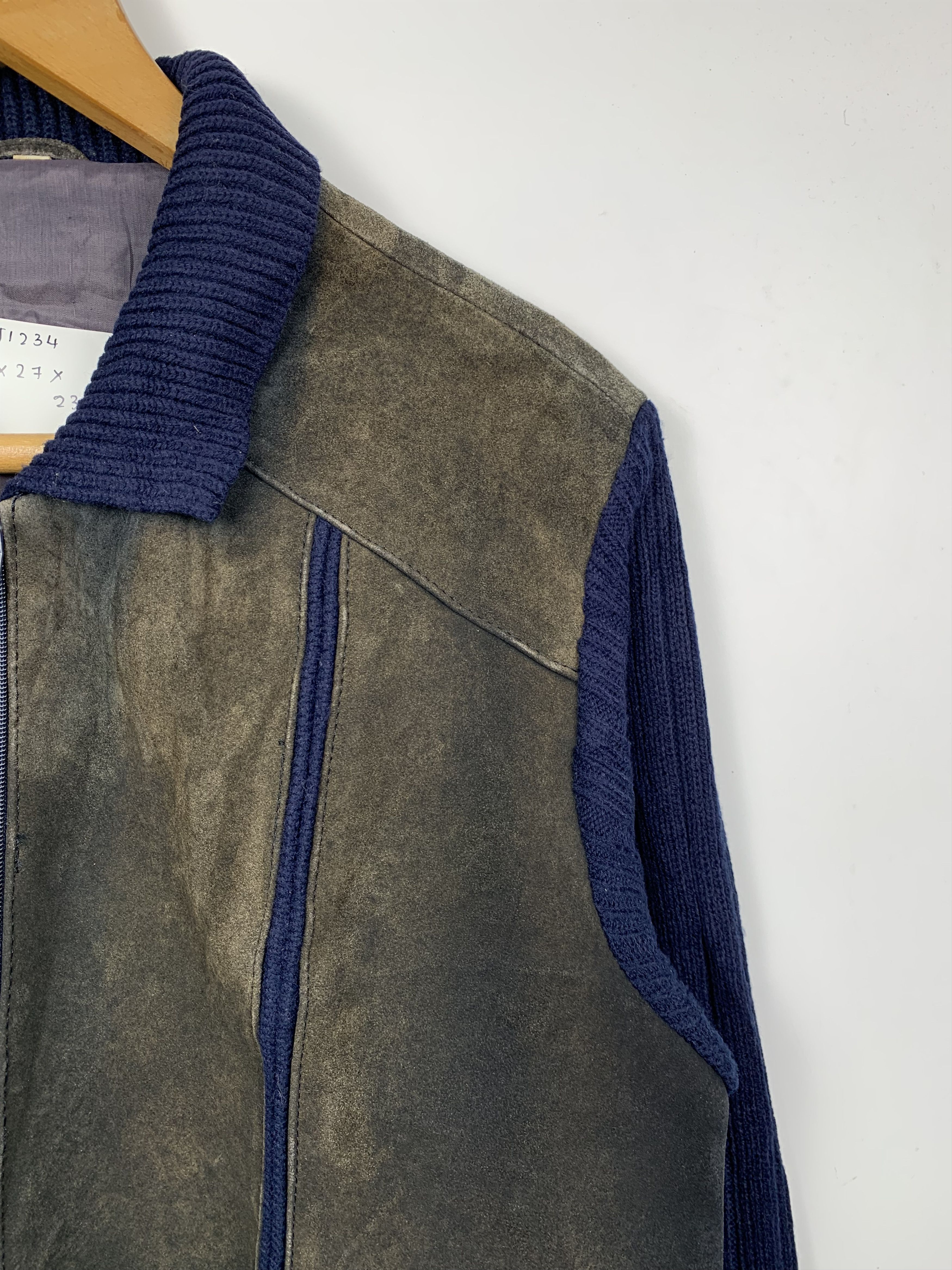 Vintage Vintage Antesco Leather Knit Jacket J1234 Size US M / EU 48-50 / 2 - 6 Thumbnail