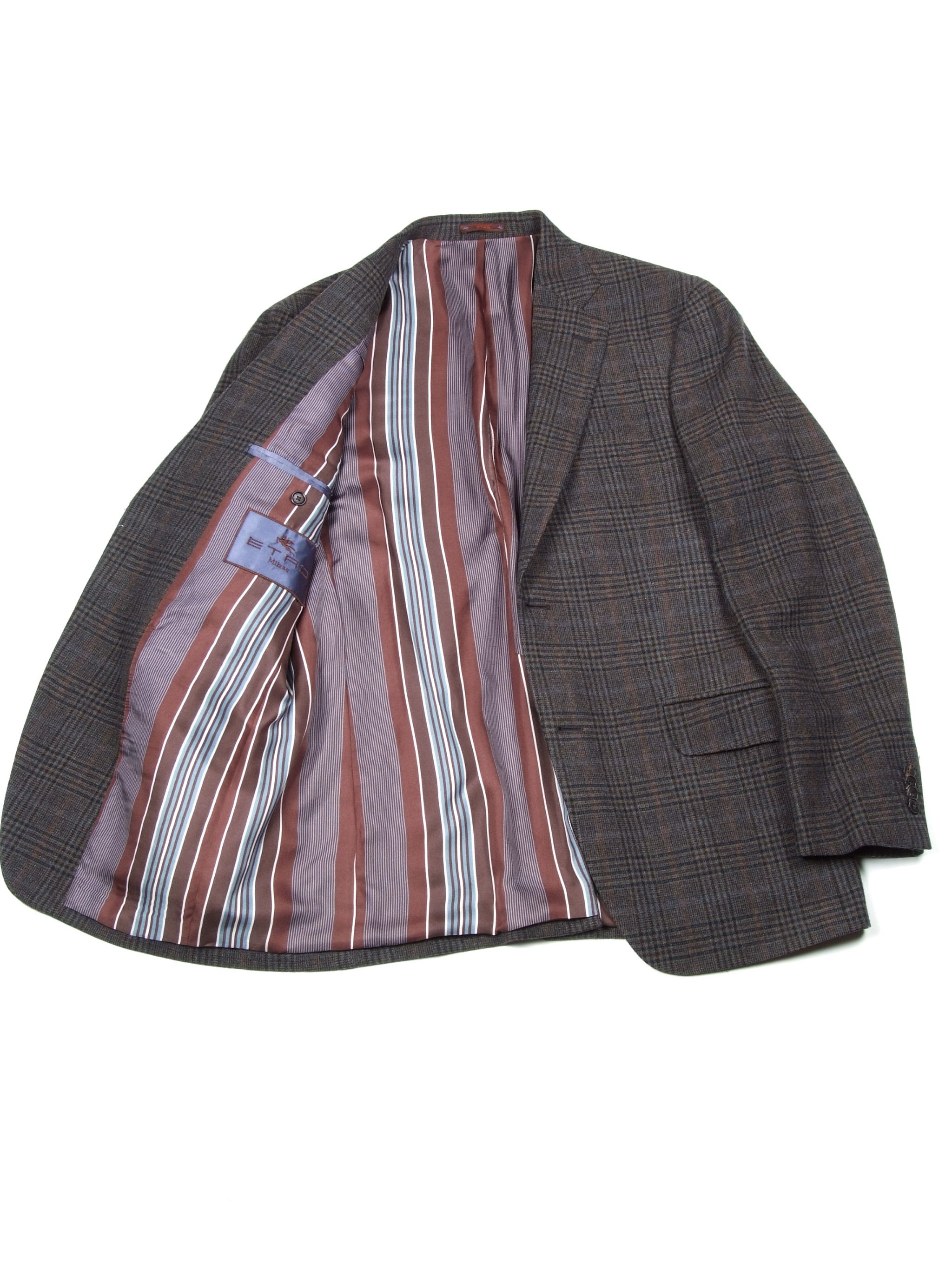 Etro Etro Wool Check Silk Lining 2 Button Blazer Jacket Size 40R - 2 Thumbnail