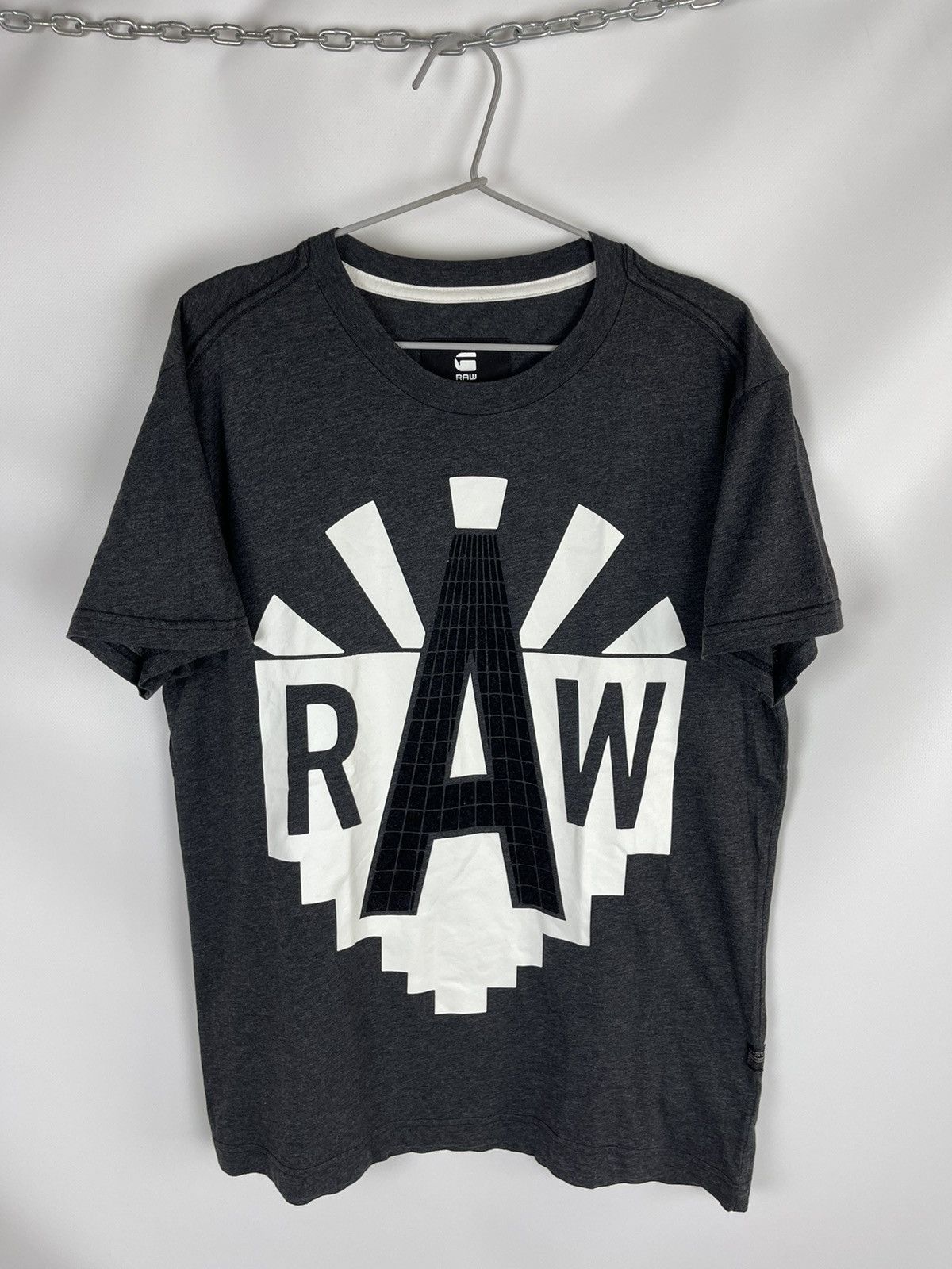 G-Star G-Star Raw vodan r tee shirt short sleeve grey big logo Size US M / EU 48-50 / 2 - 1 Thumbnail