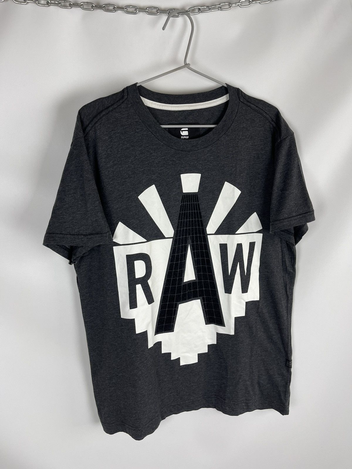 G-Star G-Star Raw vodan r tee shirt short sleeve grey big logo Size US M / EU 48-50 / 2 - 6 Thumbnail