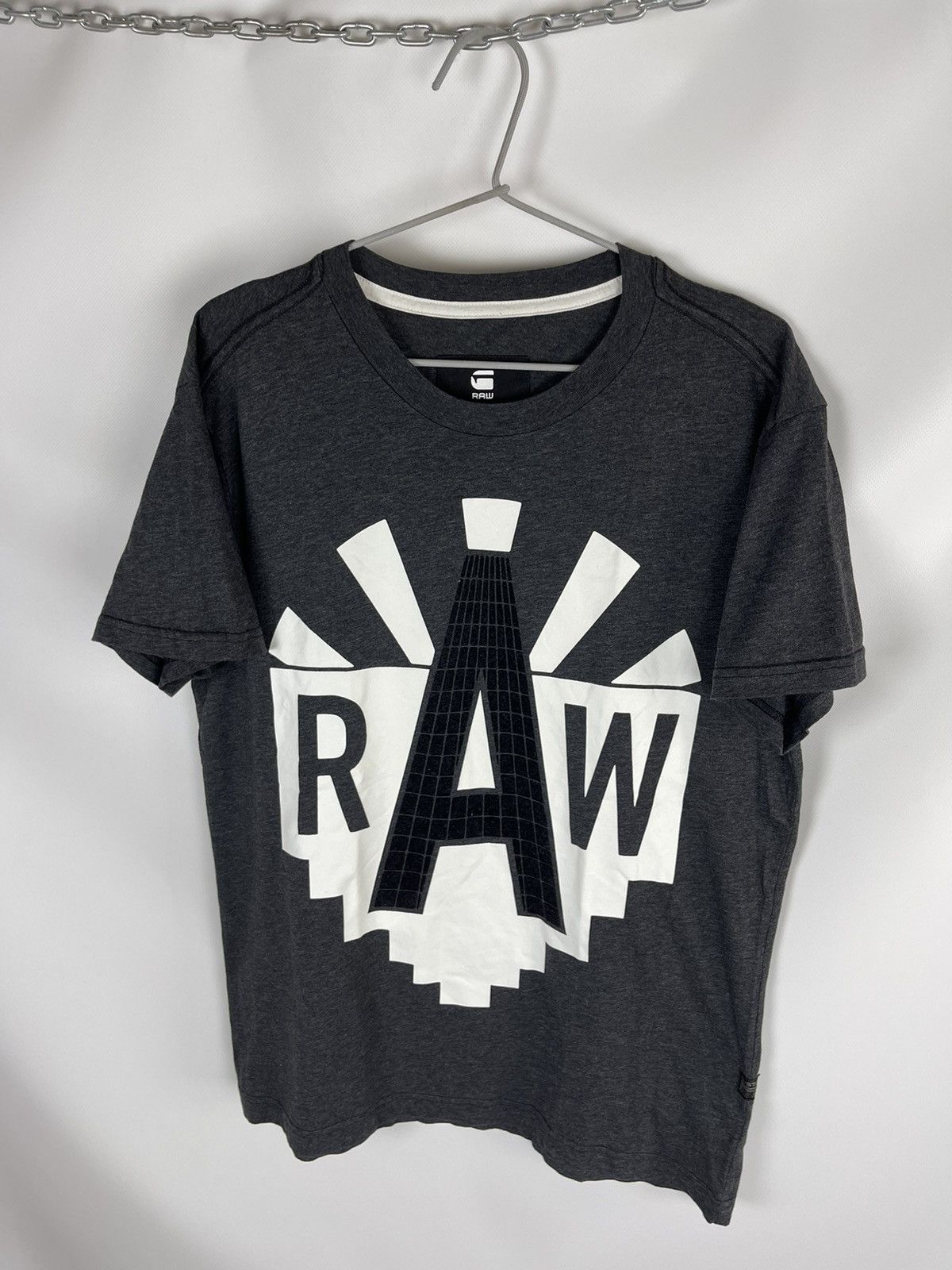 G-Star G-Star Raw vodan r tee shirt short sleeve grey big logo Size US M / EU 48-50 / 2 - 2 Thumbnail