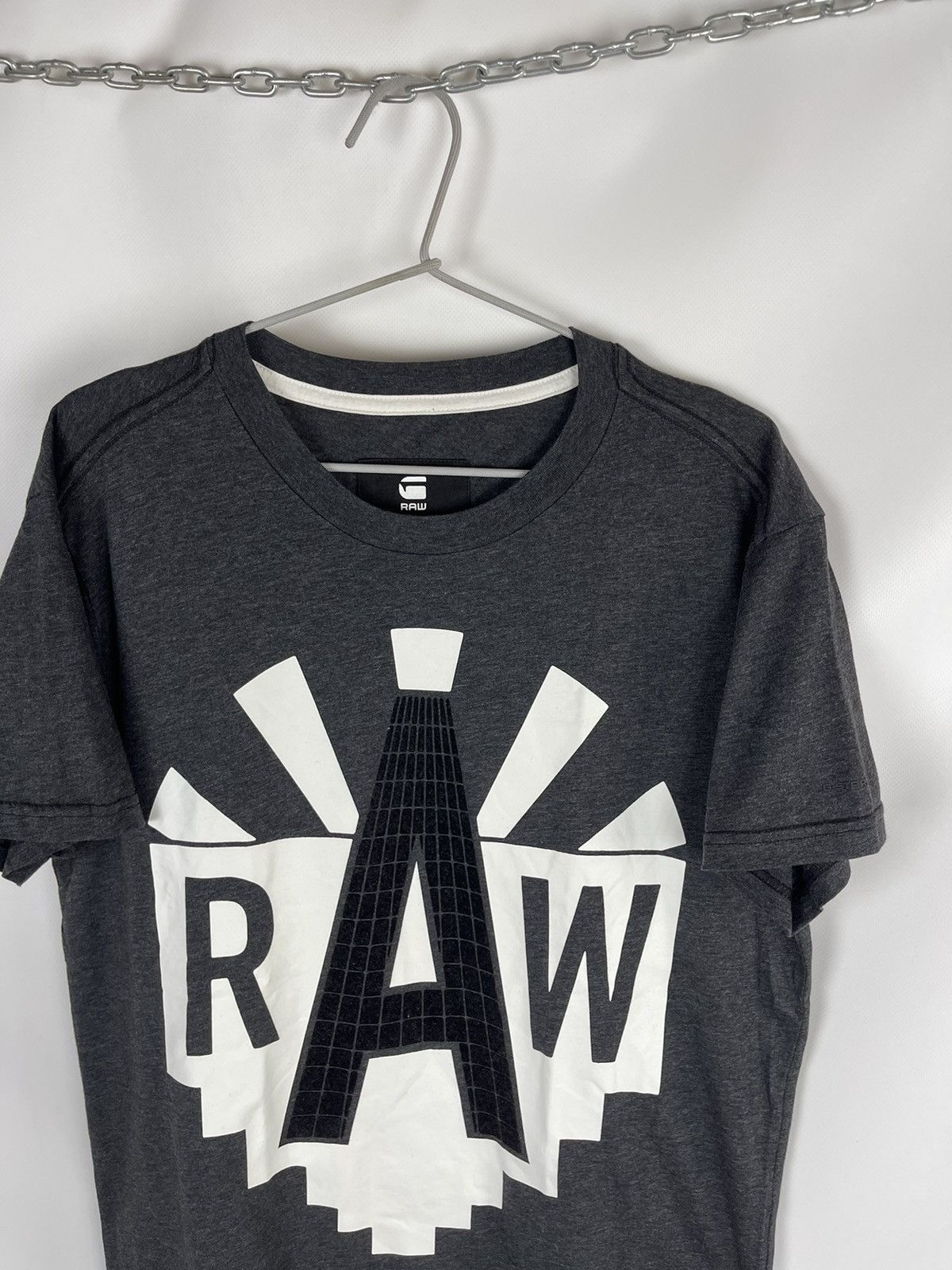 G-Star G-Star Raw vodan r tee shirt short sleeve grey big logo Size US M / EU 48-50 / 2 - 3 Thumbnail