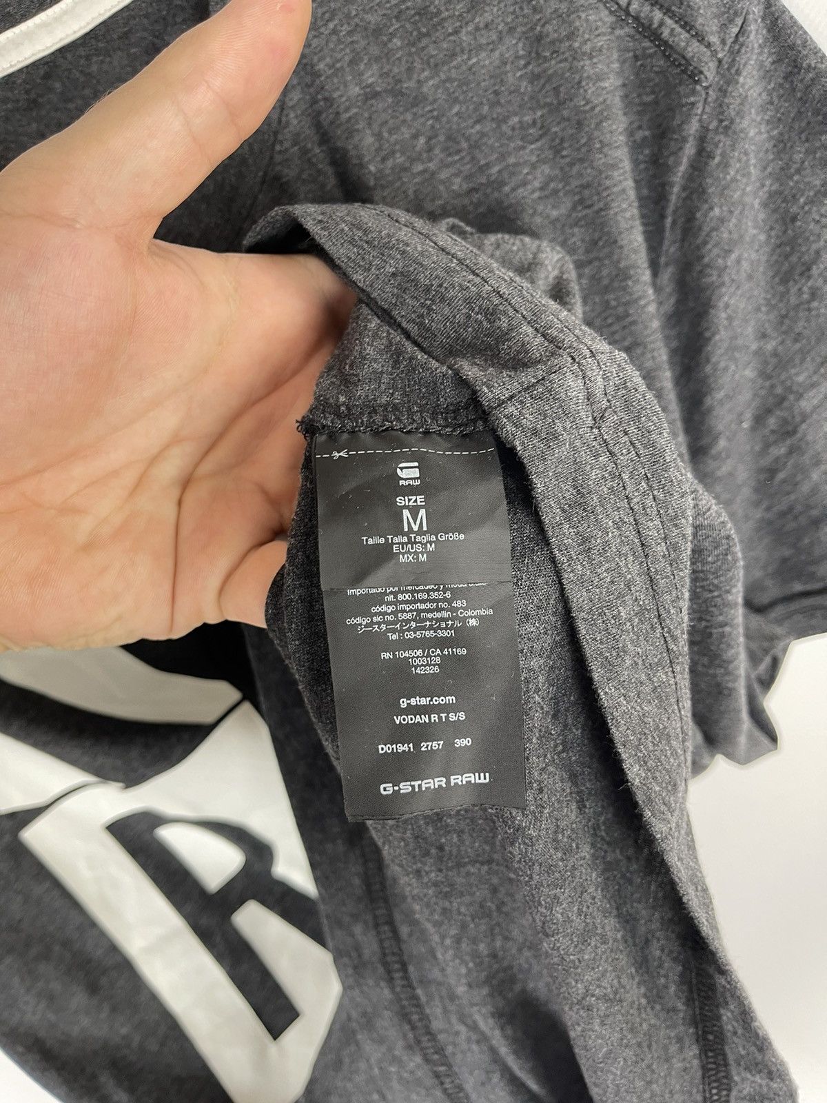 G-Star G-Star Raw vodan r tee shirt short sleeve grey big logo Size US M / EU 48-50 / 2 - 10 Thumbnail