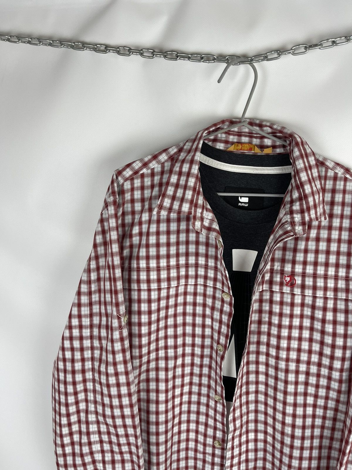 Fjallraven Fjallraven checkered red flannel outdoor shirt overshirt Size US L / EU 52-54 / 3 - 2 Thumbnail