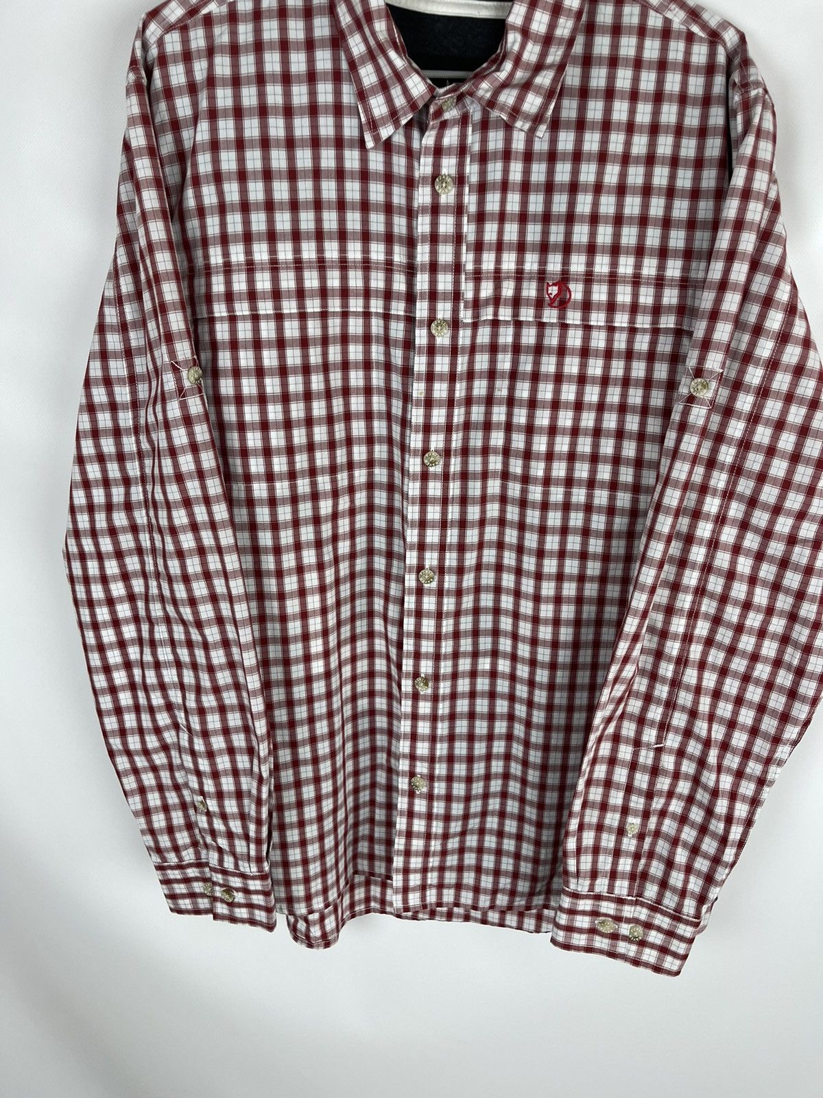 Fjallraven Fjallraven checkered red flannel outdoor shirt overshirt Size US L / EU 52-54 / 3 - 17 Thumbnail