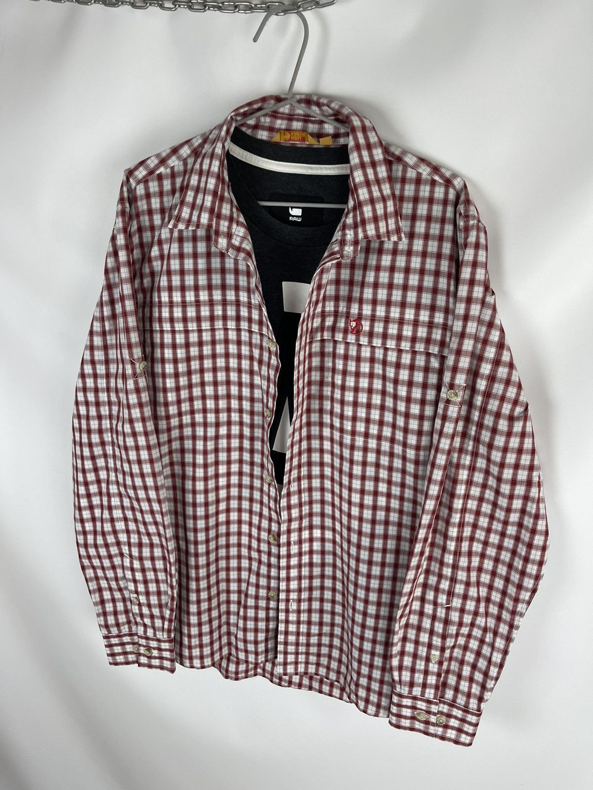 Fjallraven Fjallraven checkered red flannel outdoor shirt overshirt Size US L / EU 52-54 / 3 - 6 Thumbnail