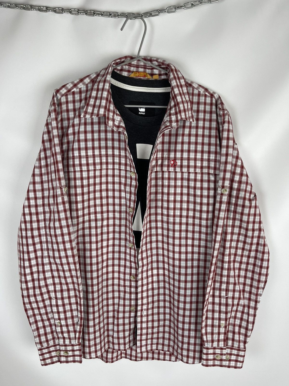 Fjallraven Fjallraven checkered red flannel outdoor shirt overshirt Size US L / EU 52-54 / 3 - 1 Thumbnail